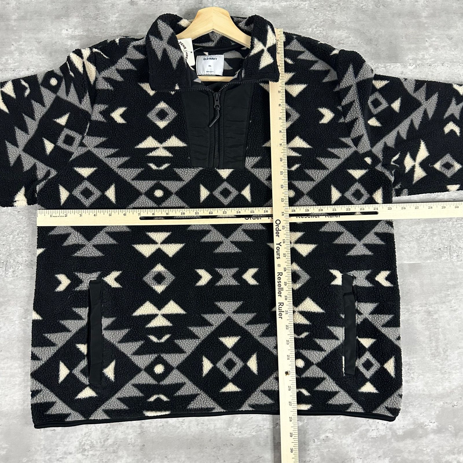 Old Navy Old Navy Aztec pattern quarter zip up fleece Size US XXL / EU 58 / 5 - 3 Thumbnail
