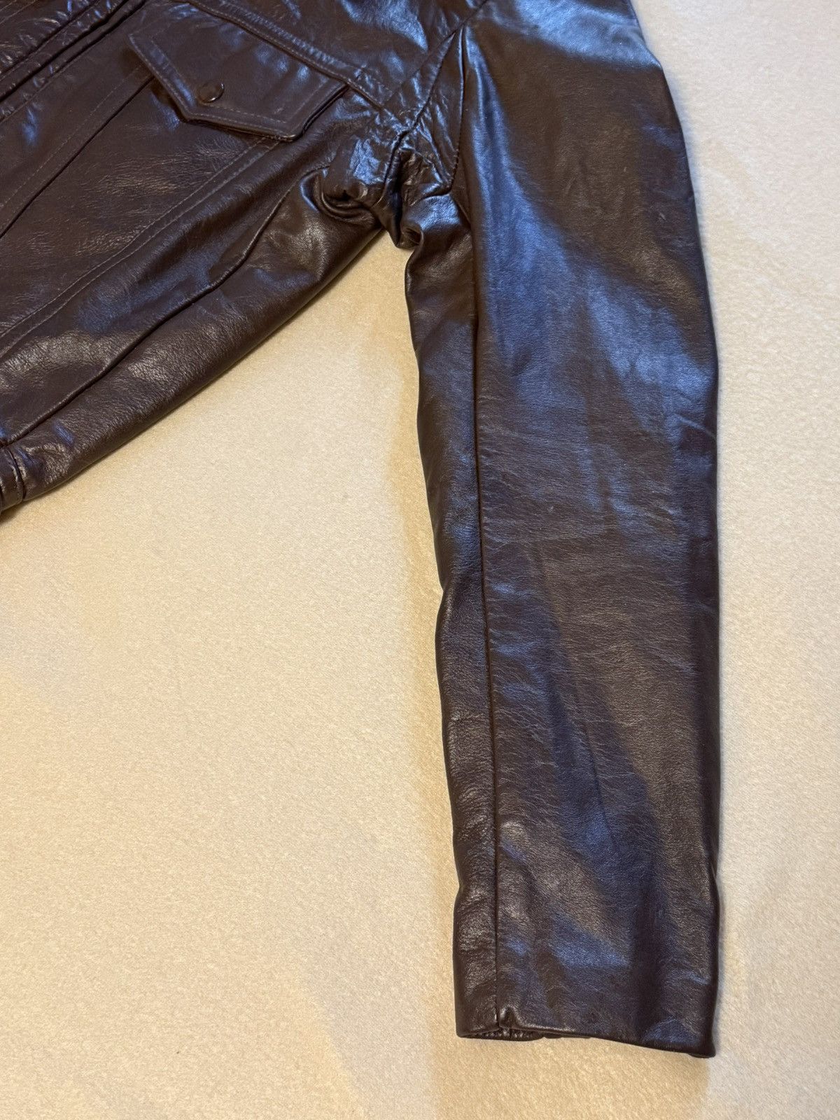 Harley Davidson Harley Davidson AMC Cavalier Leather Trucker/Moto Jacket 36 Size US XXS / EU 40 - 12 Thumbnail
