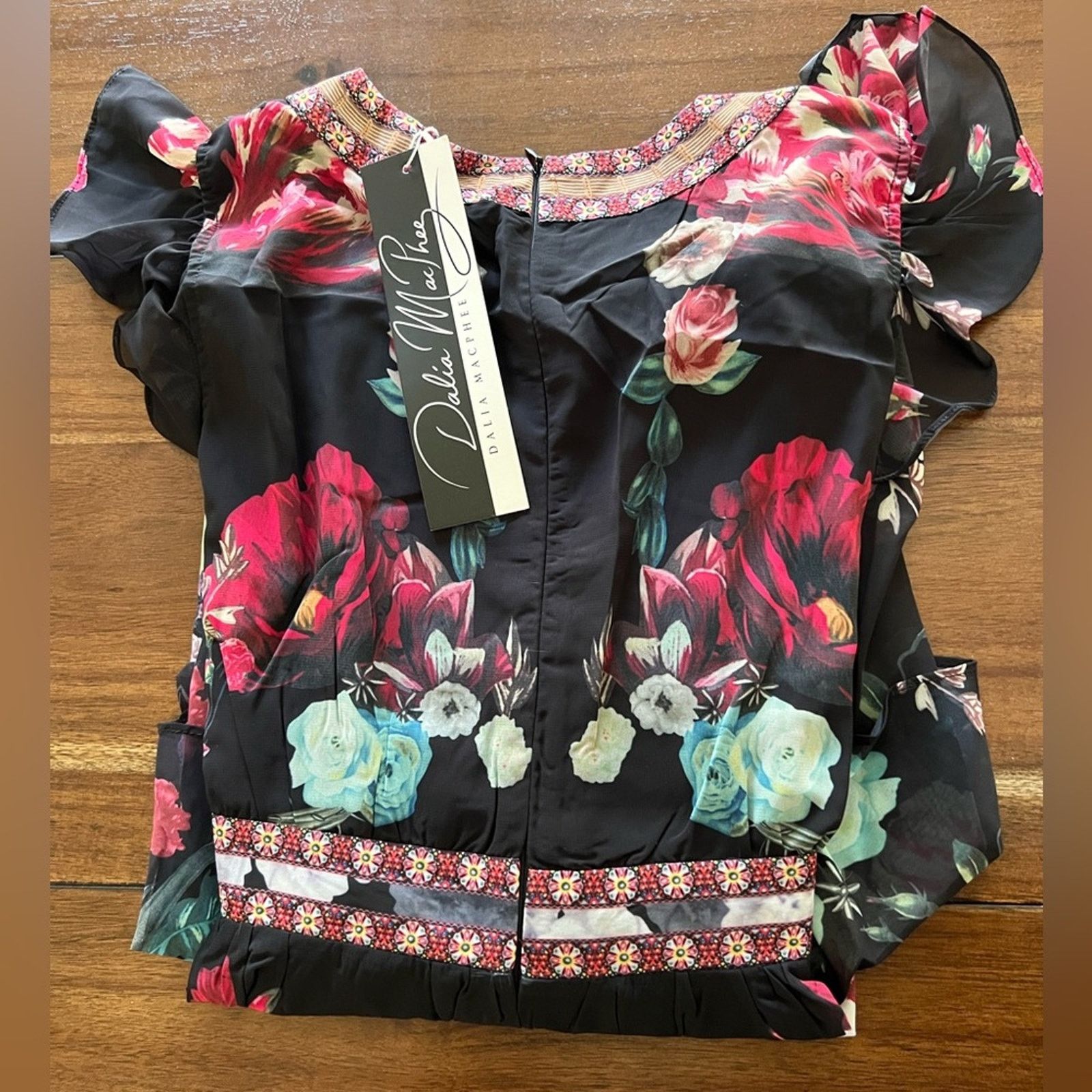 Other 🎉LAST PIECE🎉DALIA MACPHEE Maxi Dress With Ruffle Sleeve Size L / US 10 / IT 46 - 7 Thumbnail