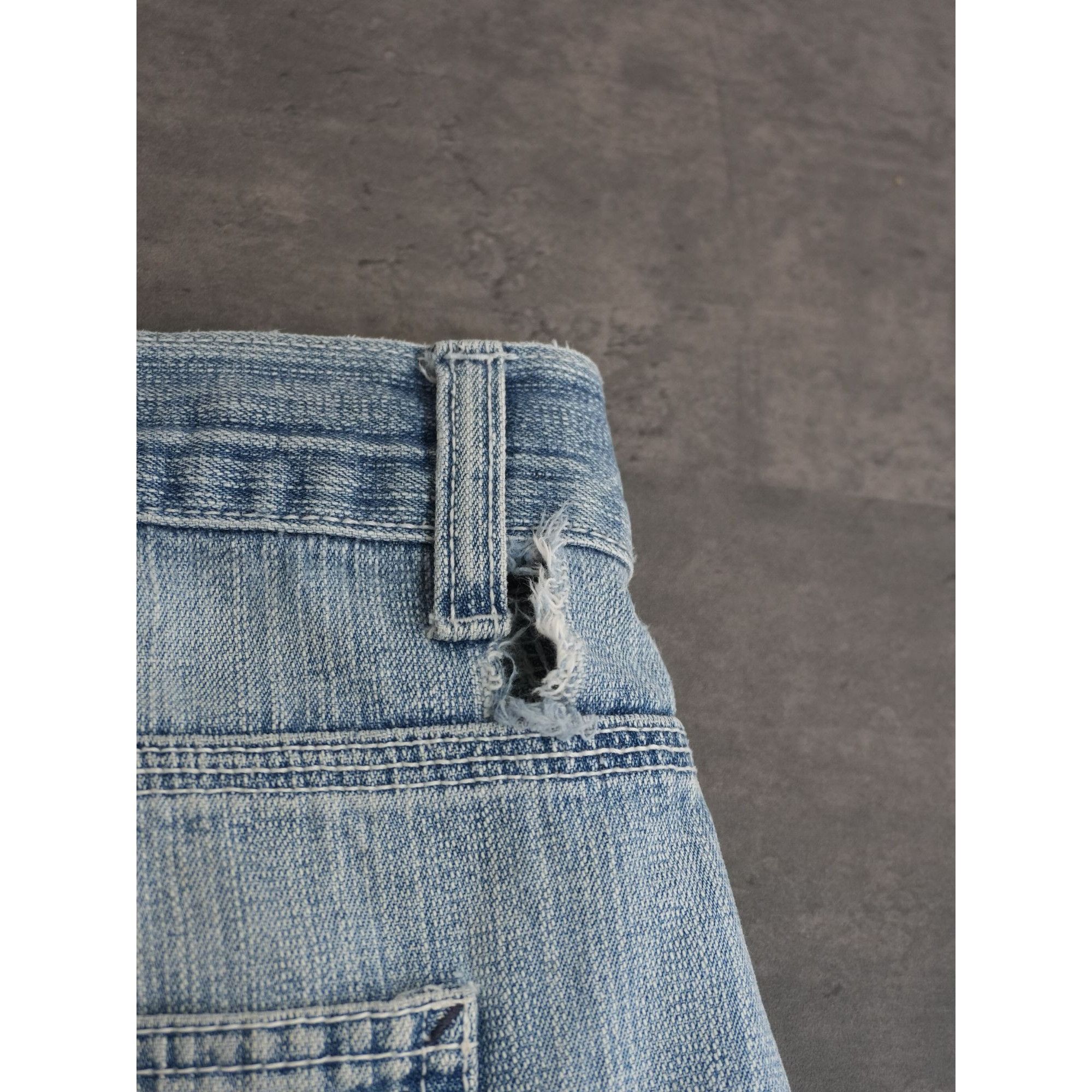 Other Y2K Urban Star Denim Light Wash Shorts Size 38" / US 16 / IT 52 - 4 Thumbnail