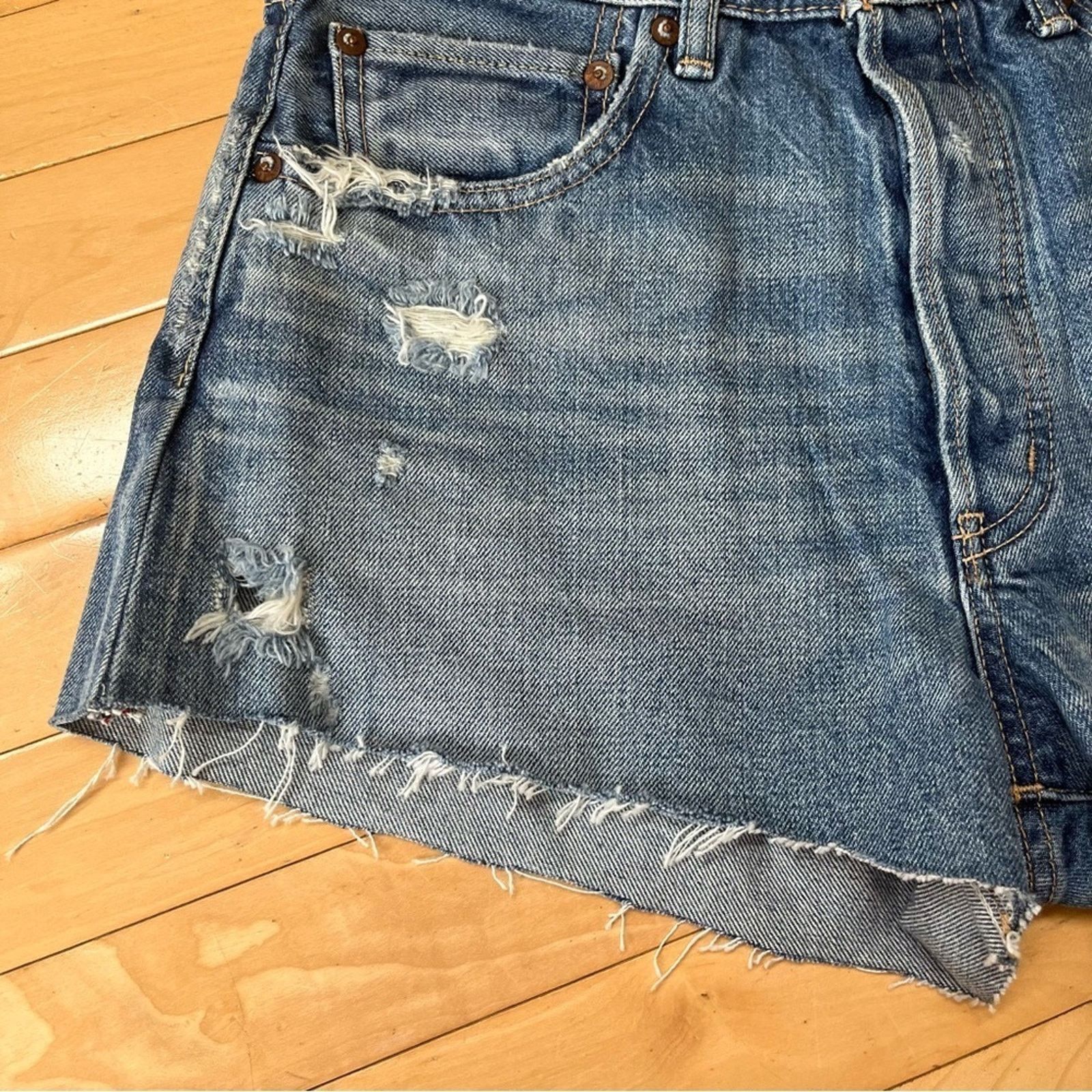 MOUSSY Moussy Vintage Cut Off Shorts sz 26 Distressed Button Fly Size 26" / US 2 / IT 38 - 9 Thumbnail