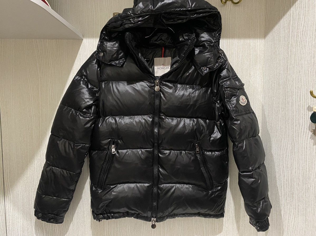 Pre-owned Moncler Maya Down Jacket In Black | ModeSens