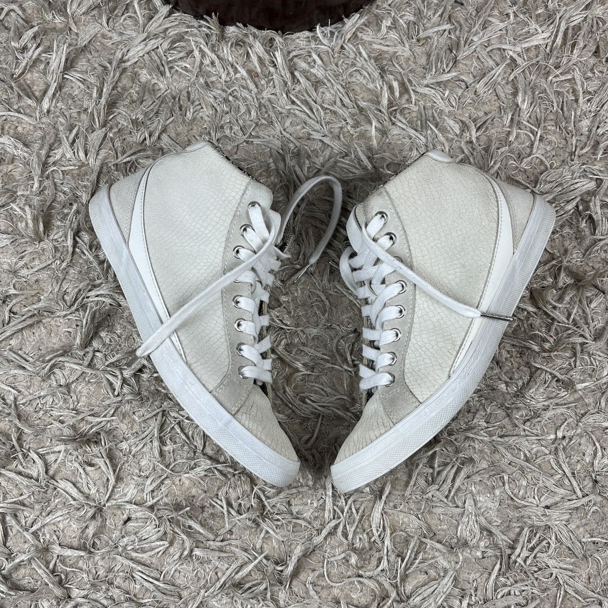Just Cavalli Just Cavalli Sneak Skin High Top Sneakers Swag Avant Garde Size US 7 / EU 40 - 2 Thumbnail