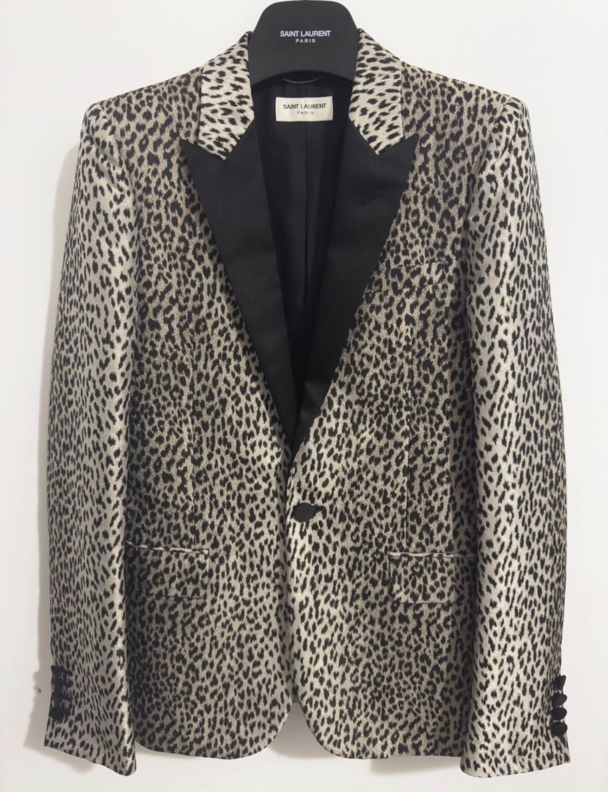 Saint Laurent Paris Saint Laurent 14SS Satin Peak Lapel Blazer Size US XS / EU 42 / 0 - 1 Thumbnail