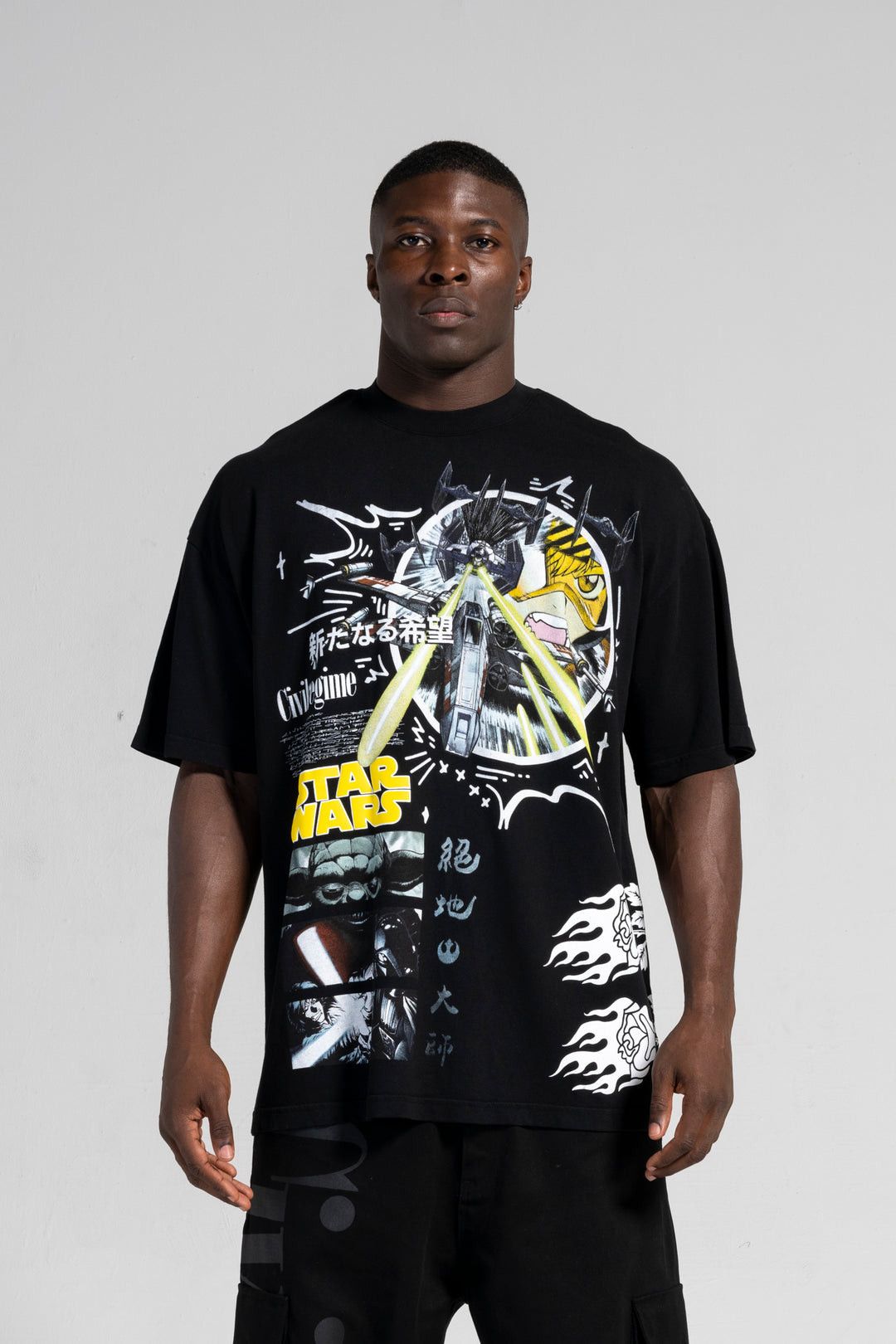 Civil Regime Luke Manga American Classic Oversized Tee in Black Size US L / EU 52-54 / 3 - 2 Thumbnail