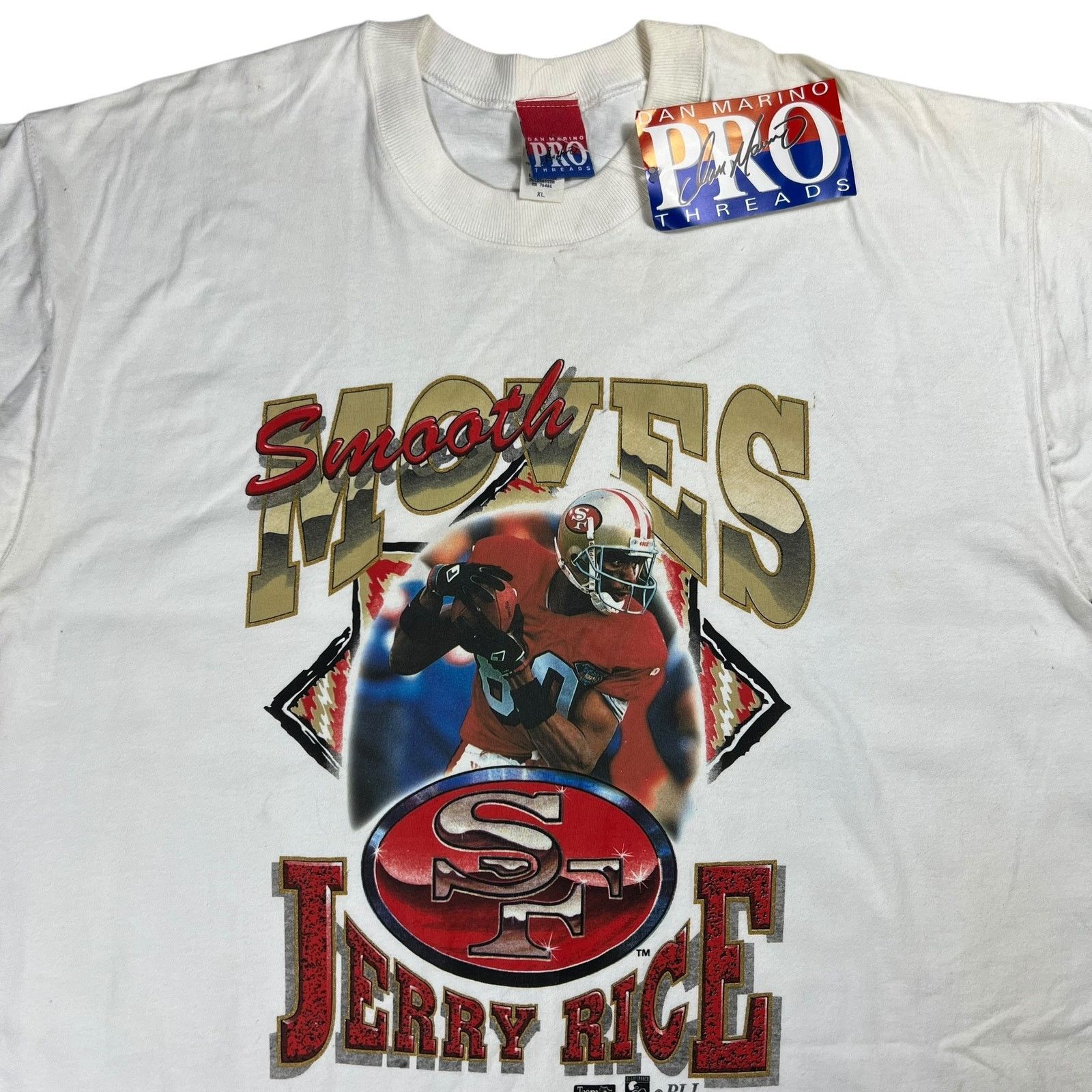 NFL × Vintage Vintage 90s San Francisco 49ers Smooth Moves Jerry Rice tee Size US XL / EU 56 / 4 - 2 Thumbnail
