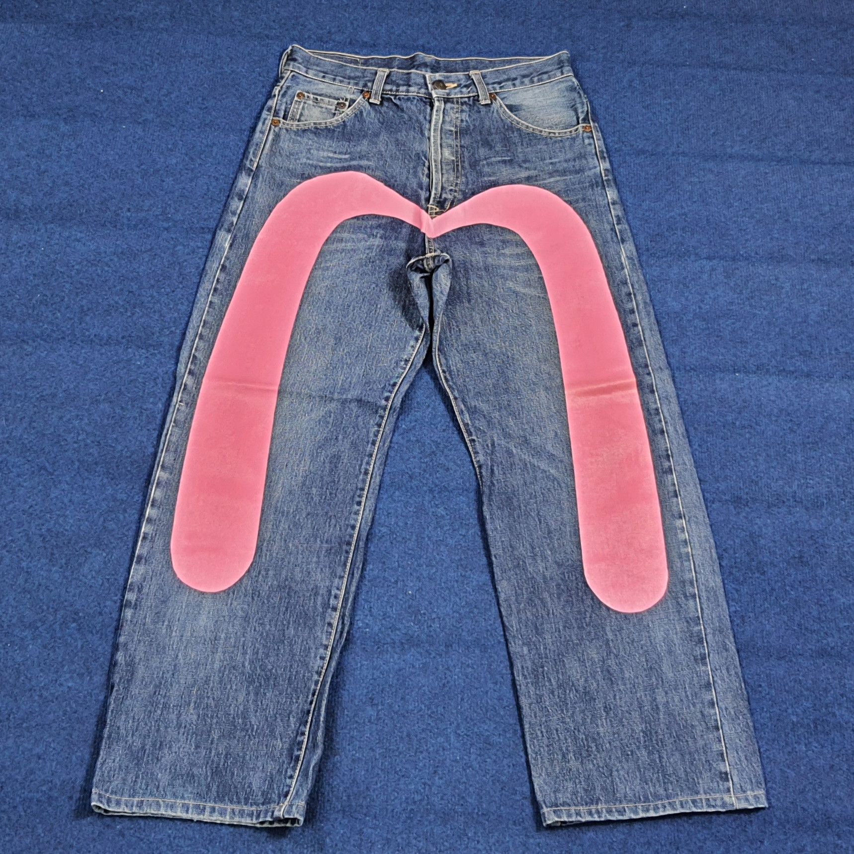 Japanese Brand Vintage Evisu Japan Selvedge Custom Daicock C280N3 Size US 29 - 1 Thumbnail