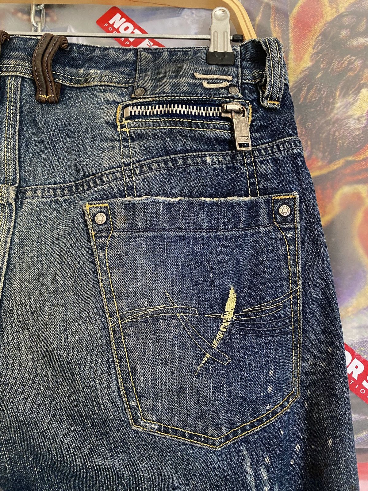 Diesel Vintage 2005 Diesel Onija Wash Denim Distressed Size US 33 - 16 Thumbnail