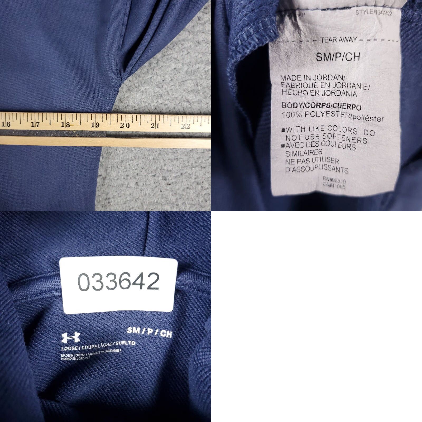 Under Armour Under Armour Sweatshirt Womens Small Blue High Neck Pullover Ladies Size S / US 4 / IT 40 - 8 Thumbnail