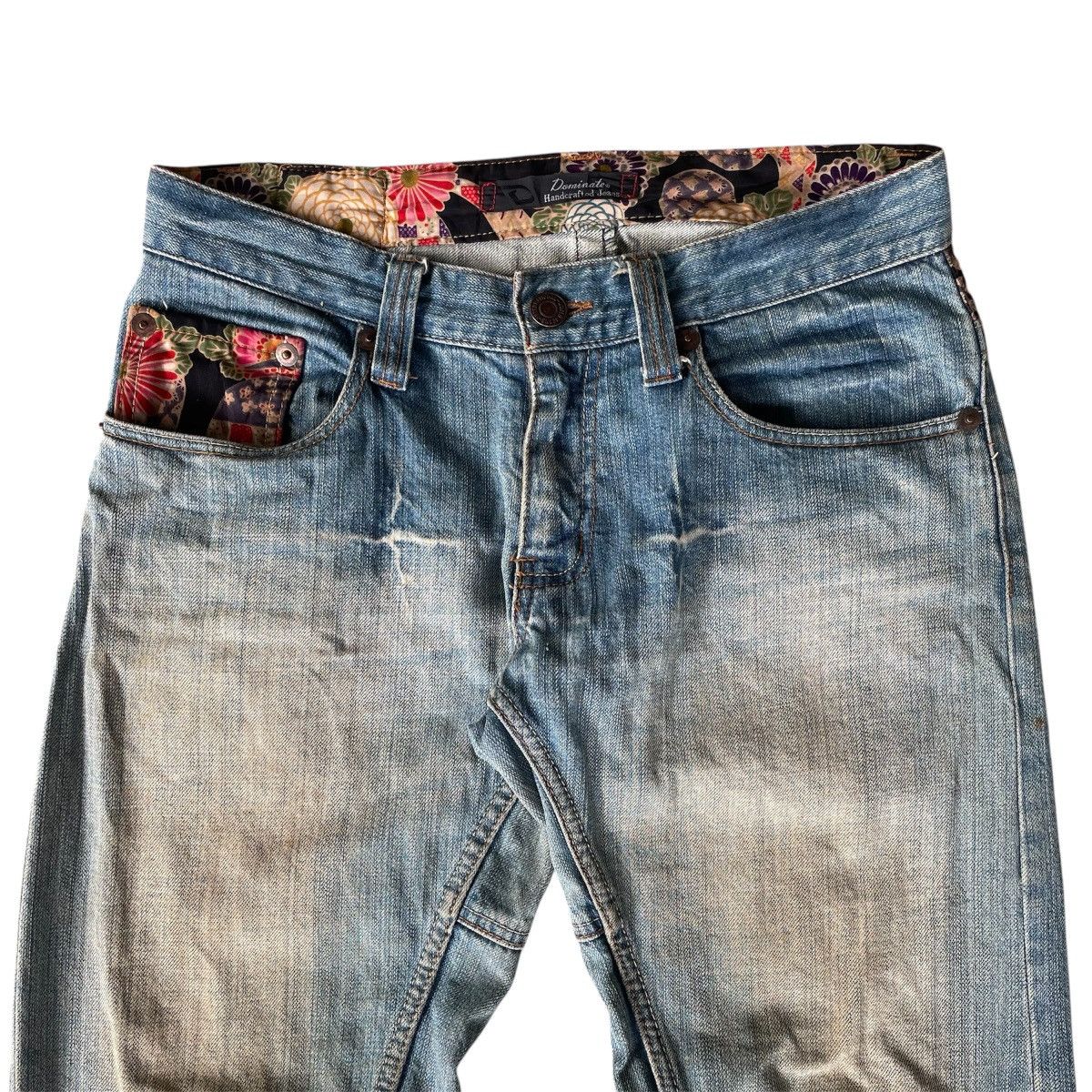 Kapital Y2k Japan Dominate Handcrafted Floral Sukajan Mudwash Jeans Size US 32 / EU 48 - 5 Thumbnail