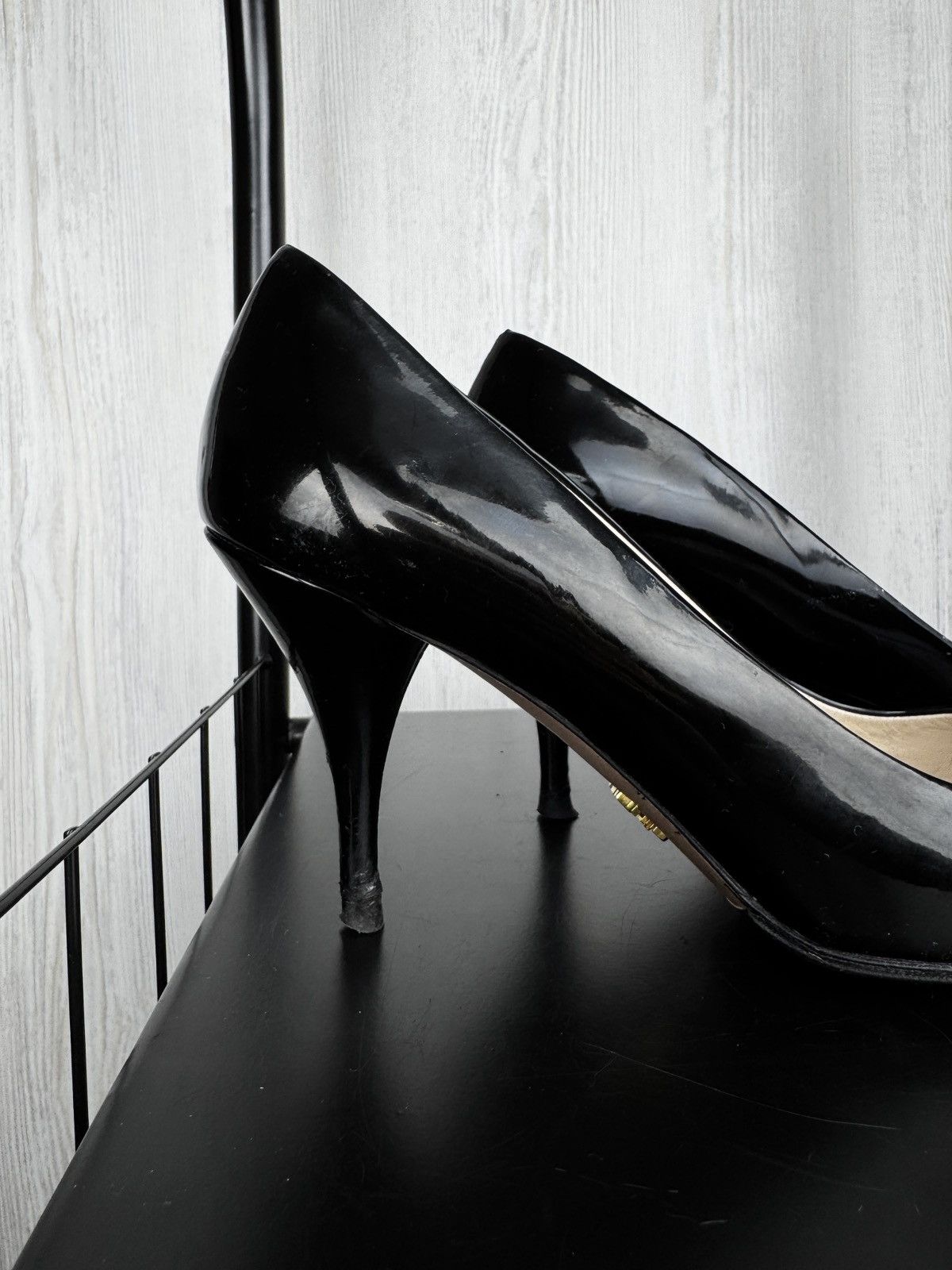 Prada Prada Women’s High Heels Shoes Platform Black Patent Leather Size US 6 / IT 36 - 3 Thumbnail