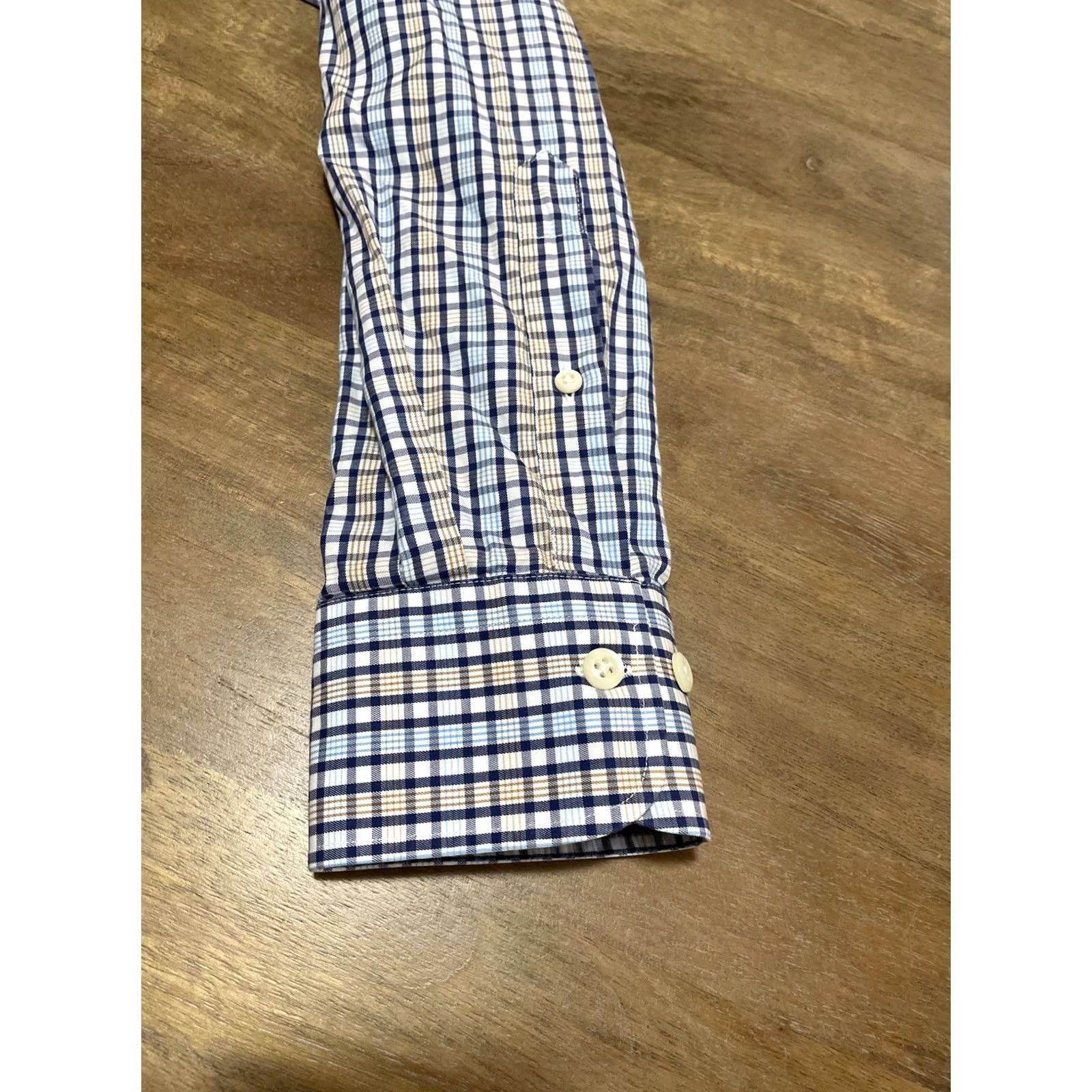 Peter Millar Peter Millar Button-Down Shirt Mens Large Plaid Long Sleeve Cotton Preppy Casual Blue Multicolor 46 in Chest Regular Fit Office Workwear Size US L / EU 52-54 / 3 - 4 Thumbnail