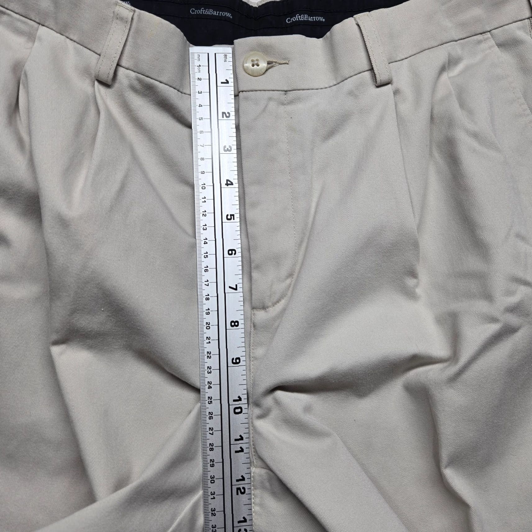 Croft & Barrow Croft & Barrow Beige Dress Pants Adult Men 36 x 30 Waist 36 Inseam 30 Flat Front Button Zipper Belt Loops Pockets Classic Fit Size US 36 / EU 52 - 5 Thumbnail