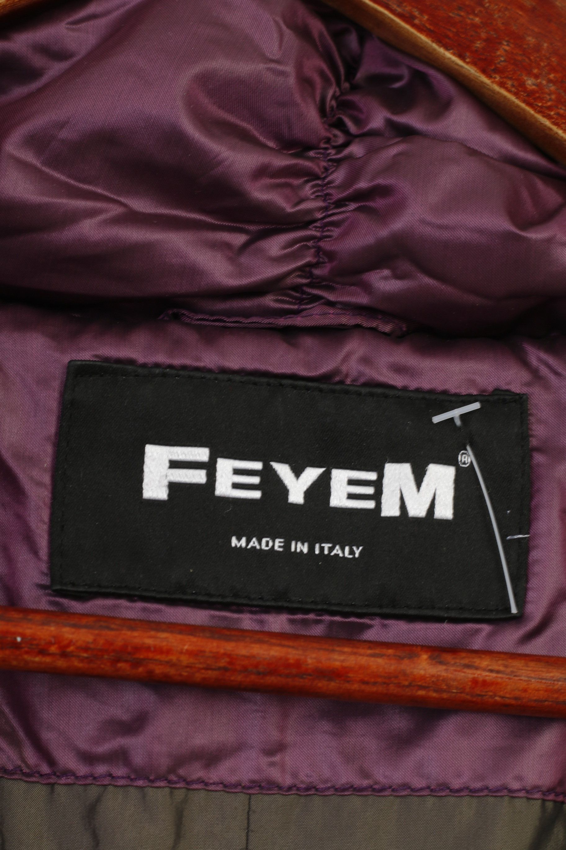 Vintage Feyem Women S Jacket Purple Shiny Nylon Padded Long 10830 Size S / US 4 / IT 40 - 5 Thumbnail