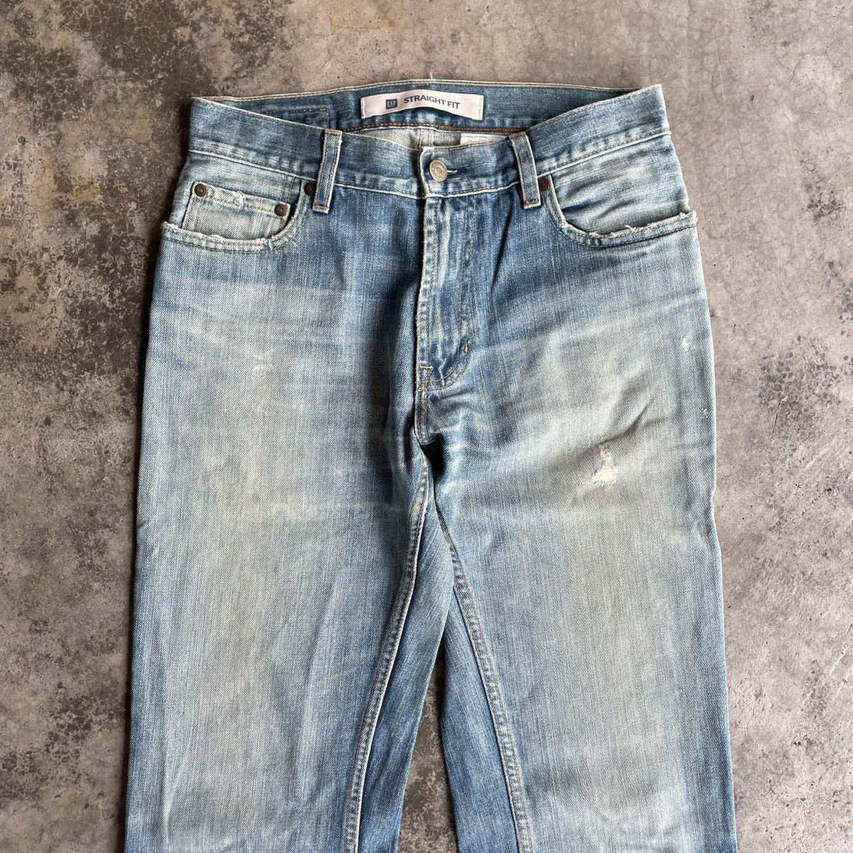 Gap 🔥Vintage Gap Stoned Washed Ripped Distress Denim Jeans Size US 29 - 2 Thumbnail