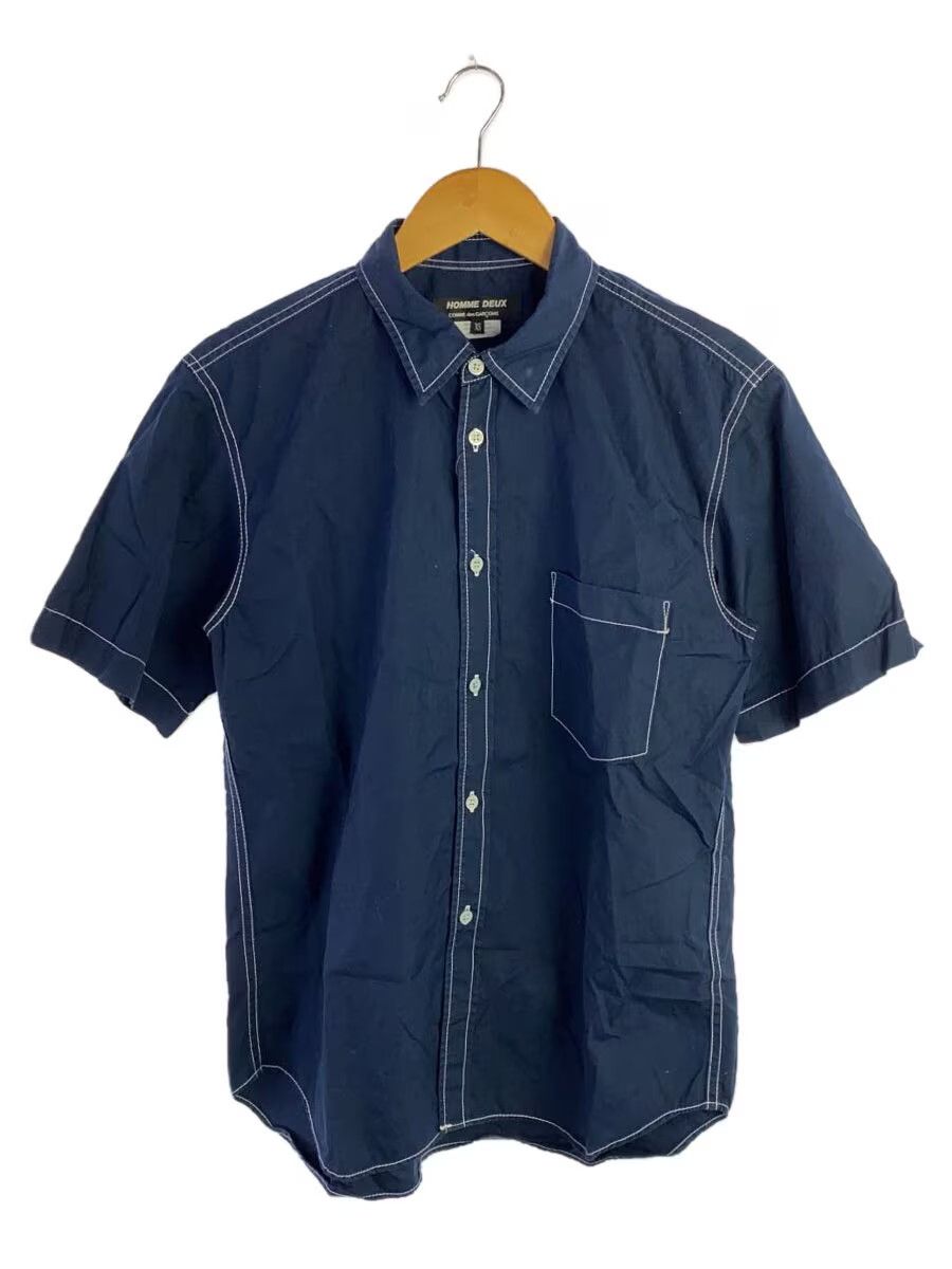 Comme des Garcons × Comme des Garcons Homme Deux Contrast Stitch Short Sleeve Button Shirt Size US XS / EU 42 / 0 - 1 Thumbnail