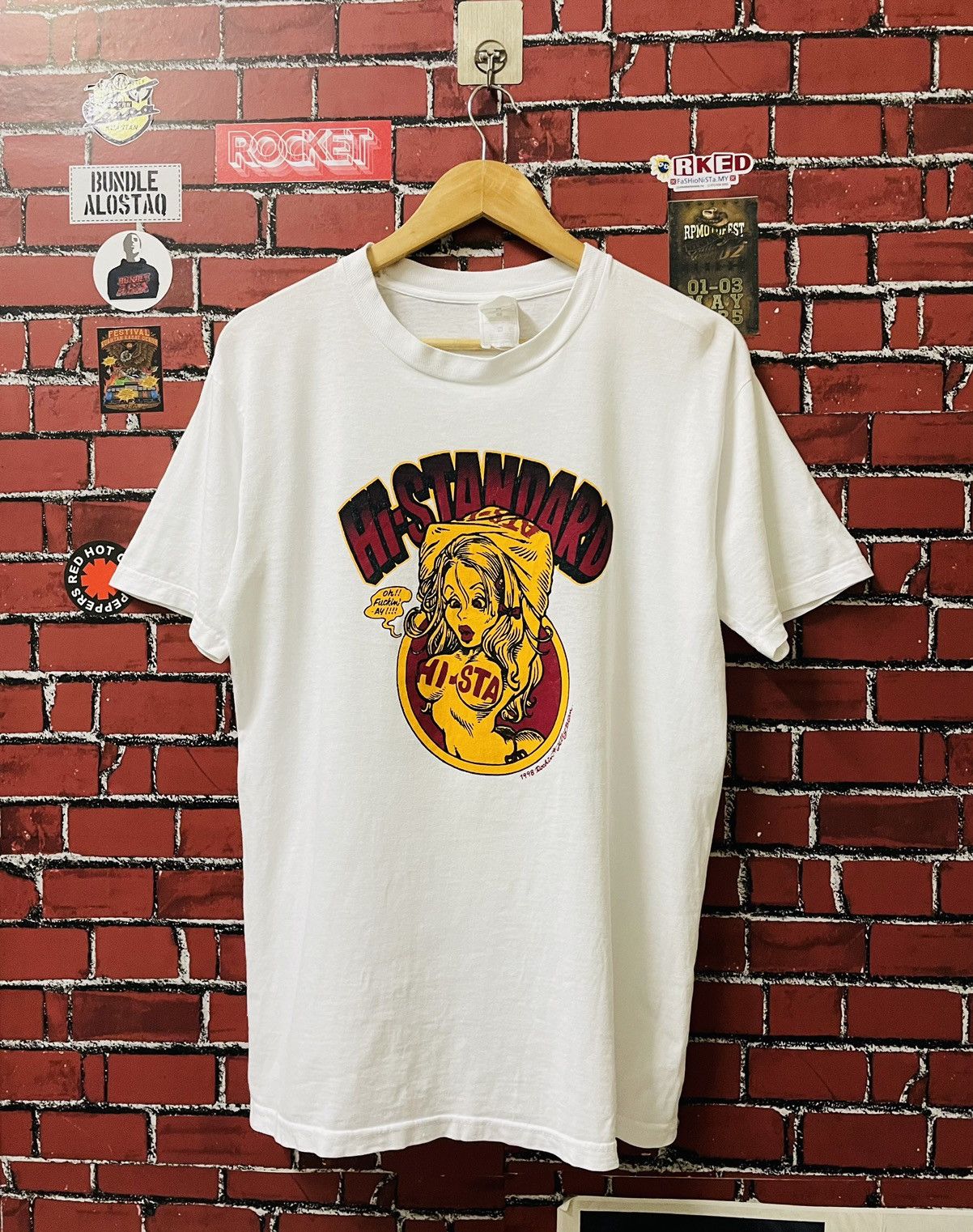 Band Tees VTG HI STANDARD ROCKIN JELLY BEAN SHIRTS 90s Size US M / EU 48-50 / 2 - 1 Thumbnail