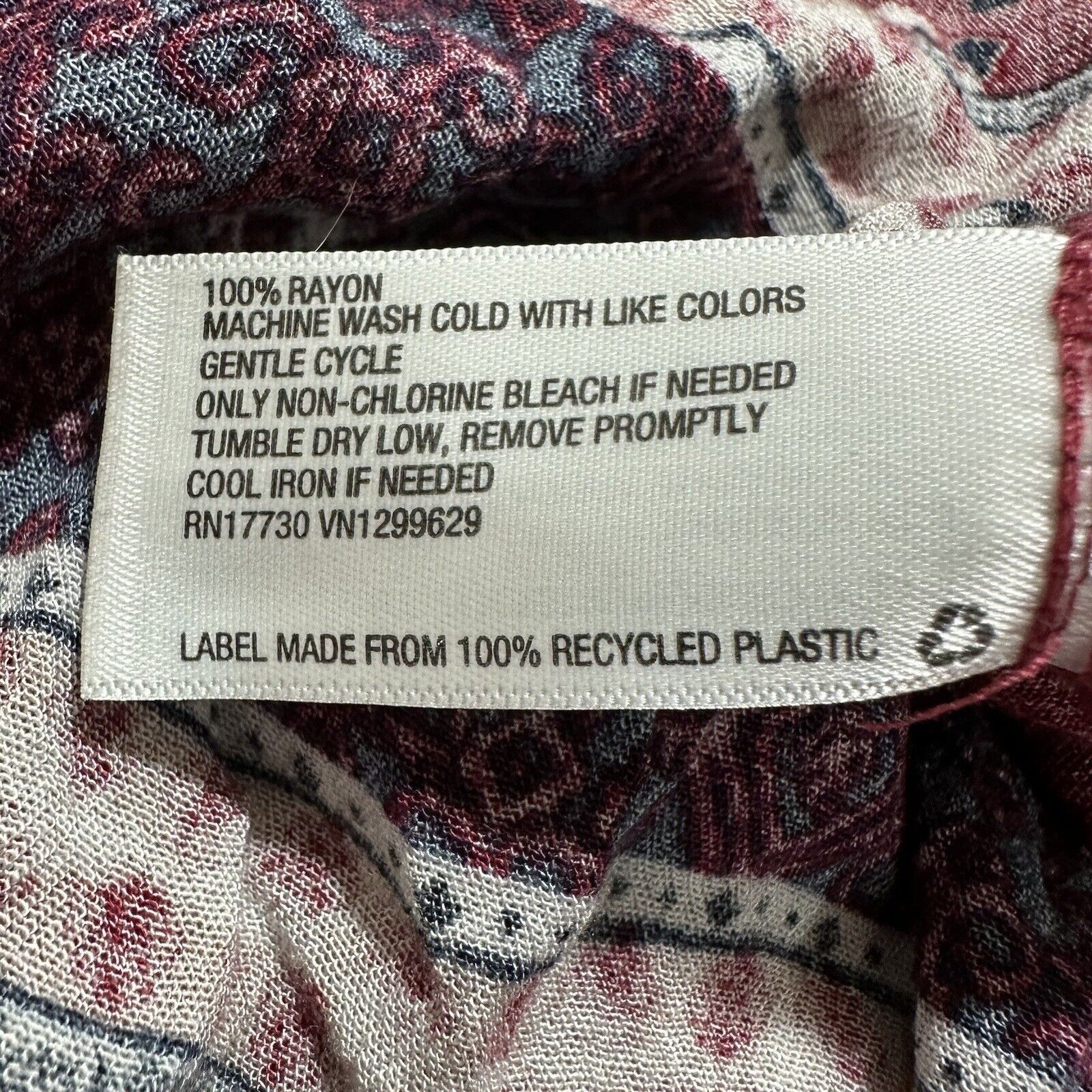 Other Knox Rose Small Dress V Neck Floral Red Lightweight Pullover Size S / US 4 / IT 40 - 4 Thumbnail