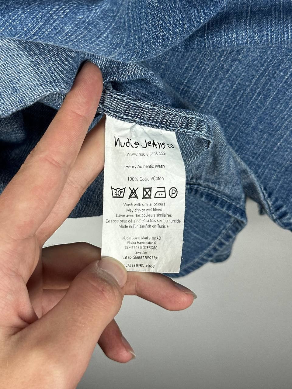 Nudie Jeans Nudie Casual Denim Cotton Luxury Long Sleeve Shirt Size US L / EU 52-54 / 3 - 12 Thumbnail