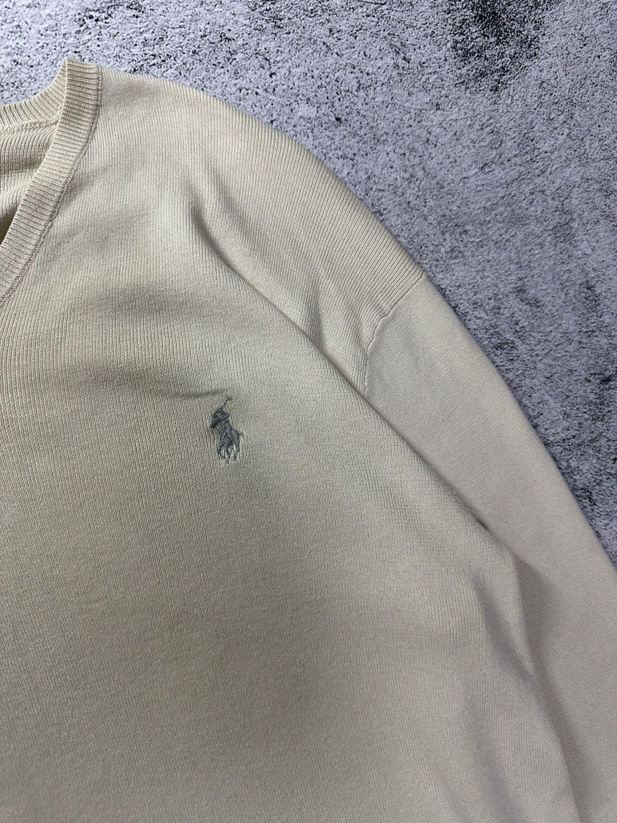 Polo Ralph Lauren Vintage Polo Ralph Lauren Sweater Beige Grey Logo Size US M / EU 48-50 / 2 - 5 Thumbnail