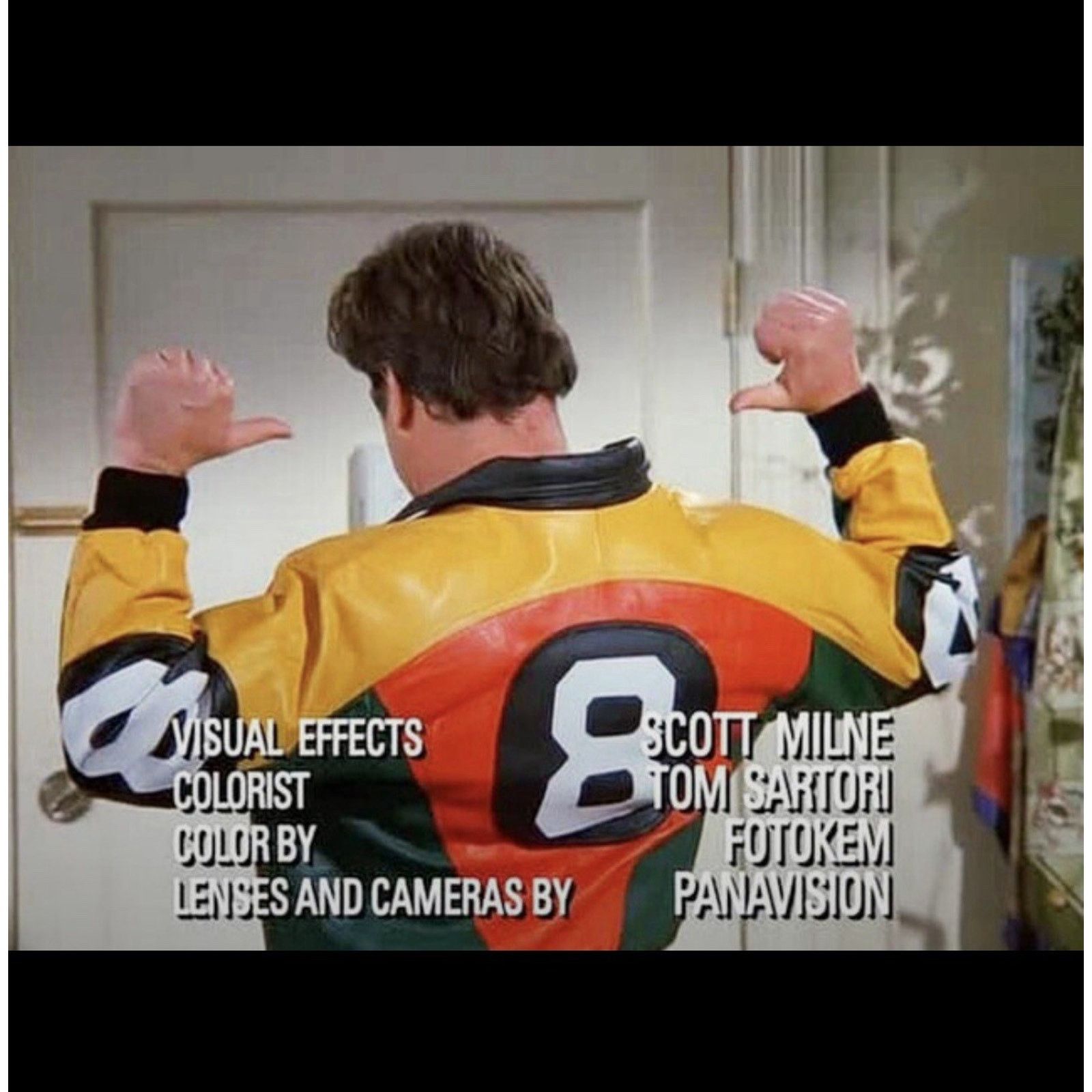 Other David Puddy Seinfeld Style 8 Ball Leather Jacket VTG 3XL Size US XXL / EU 58 / 5 - 19 Thumbnail