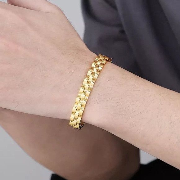 Other 9mm Stainless Steel Cuff Bangle Unisex Bracelet (G) Size ONE SIZE - 2 Thumbnail