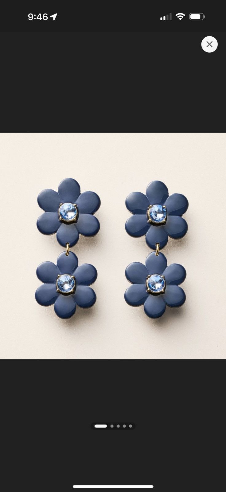 Kate Spade Floral Linear Earrings | kate spade x Target Blue Size ONE SIZE - 1 Thumbnail