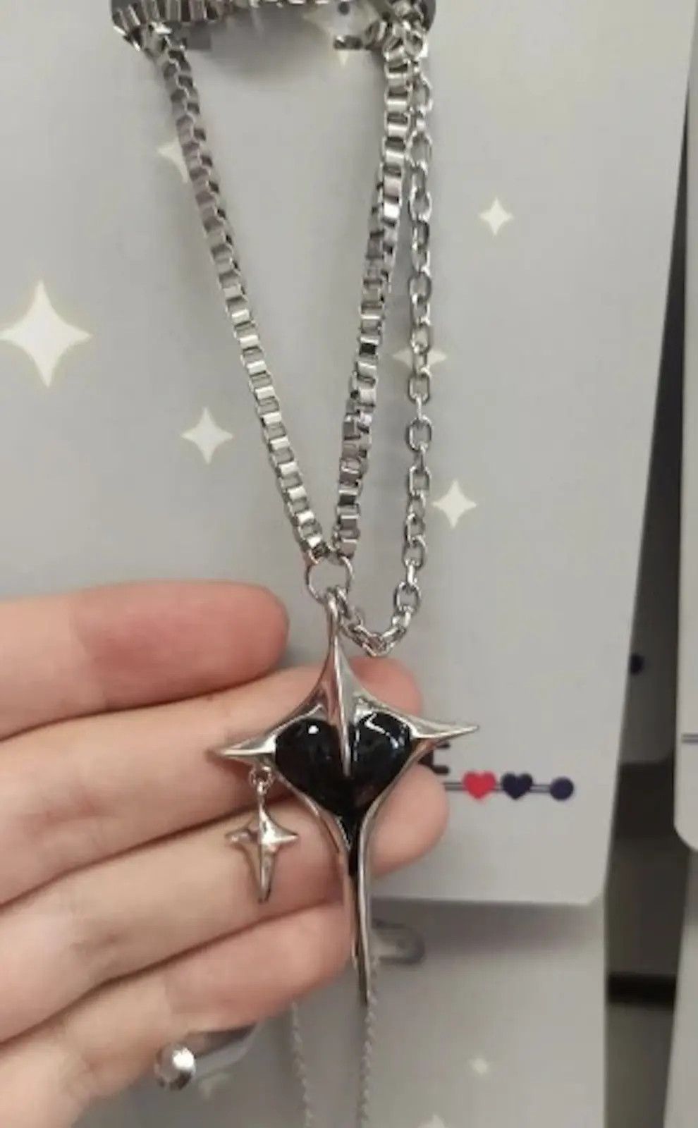 Other Heart Stone Curb Chain Necklace Size ONE SIZE - 4 Thumbnail