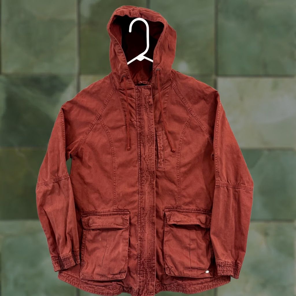 American Eagle Outfitters VINTAGE American Eagle Jacket Womens Medium Red Cargo Utility Military Hooded Zip Y2K Size M / US 6-8 / IT 42-44 - 1 Thumbnail