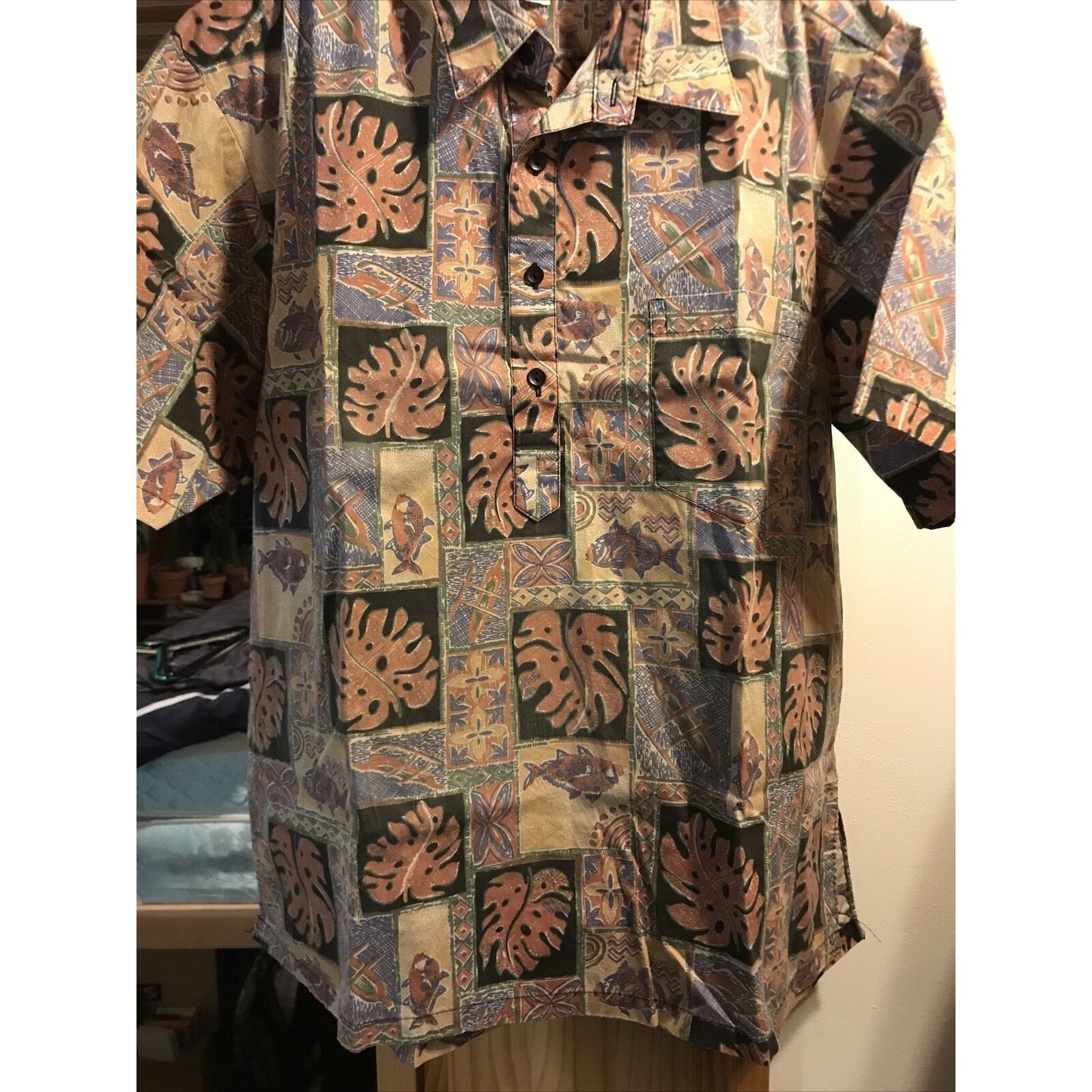 Other Malihini Vintage Men’s L orange Floral Button Hawaiian Shirt Size US L / EU 52-54 / 3 - 10 Thumbnail