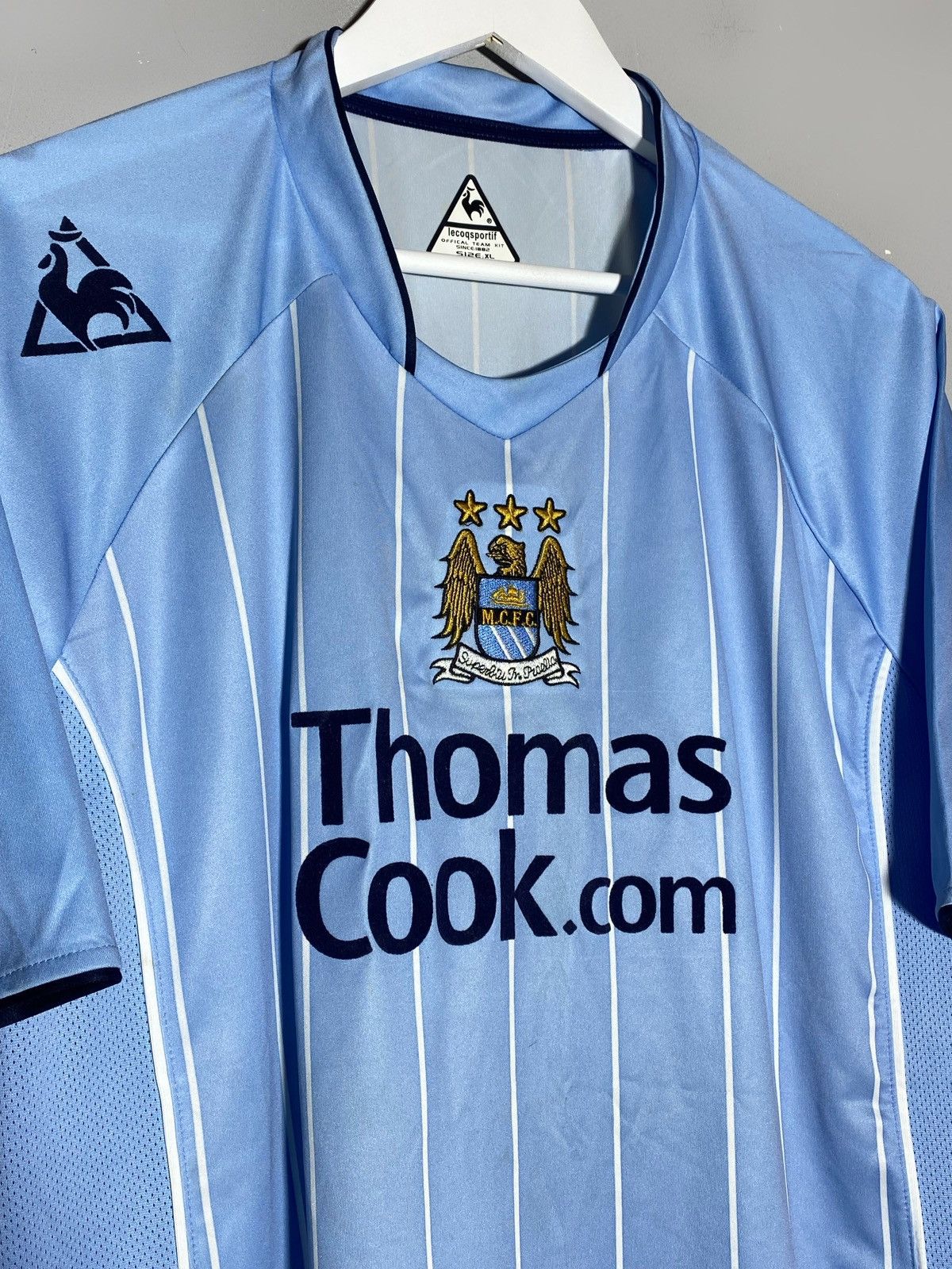 Le Coq Sportif Manchester City 2007/08 Le Coq Sportif Soccer Jersey Size US XL / EU 56 / 4 - 3 Thumbnail