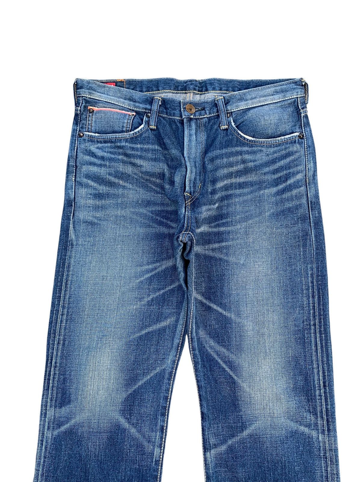 Kapital VINTAGE EDWIN 505zx SELVEDGE BUCKLE BACK DISTRESSED DENIM Size US 35 - 9 Thumbnail