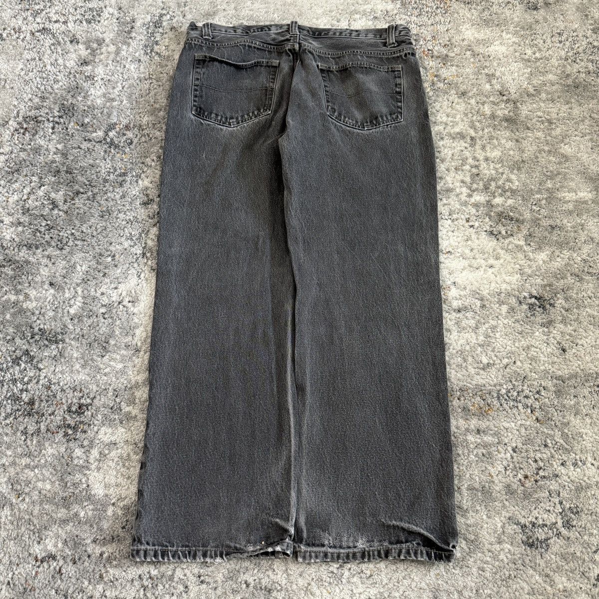 Faded Glory × StraightFaded × Vintage Crazy Vintage y2k faded black wide leg distressed jeans Size US 36 / EU 52 - 4 Thumbnail
