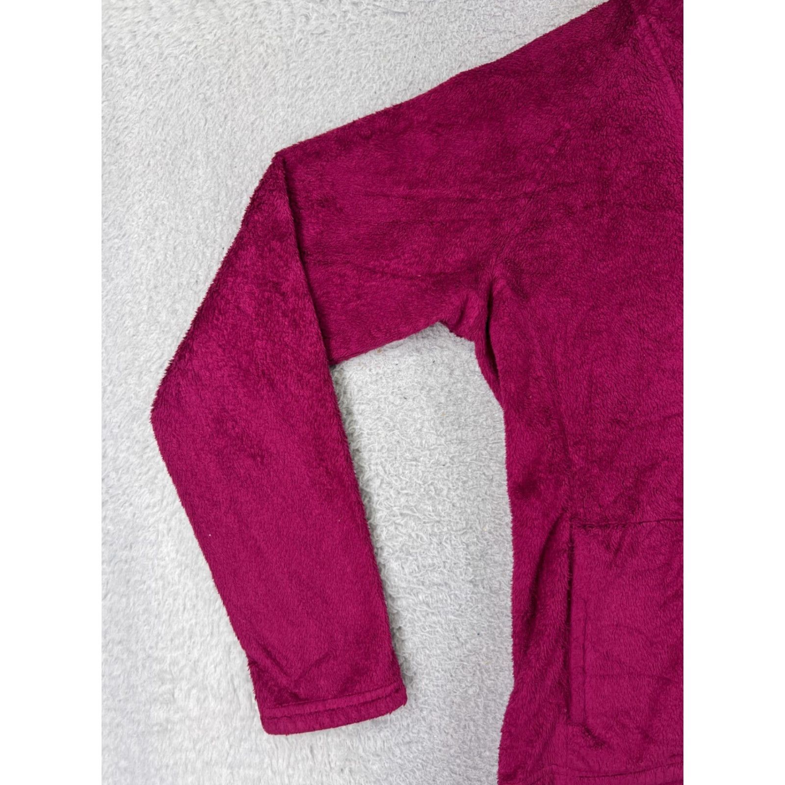 The North Face The North Face Women Small Purple 1/4 Zip Sweater Polyester Fleece Zipper Pocket Shirt Size L / US 10 / IT 46 - 6 Thumbnail