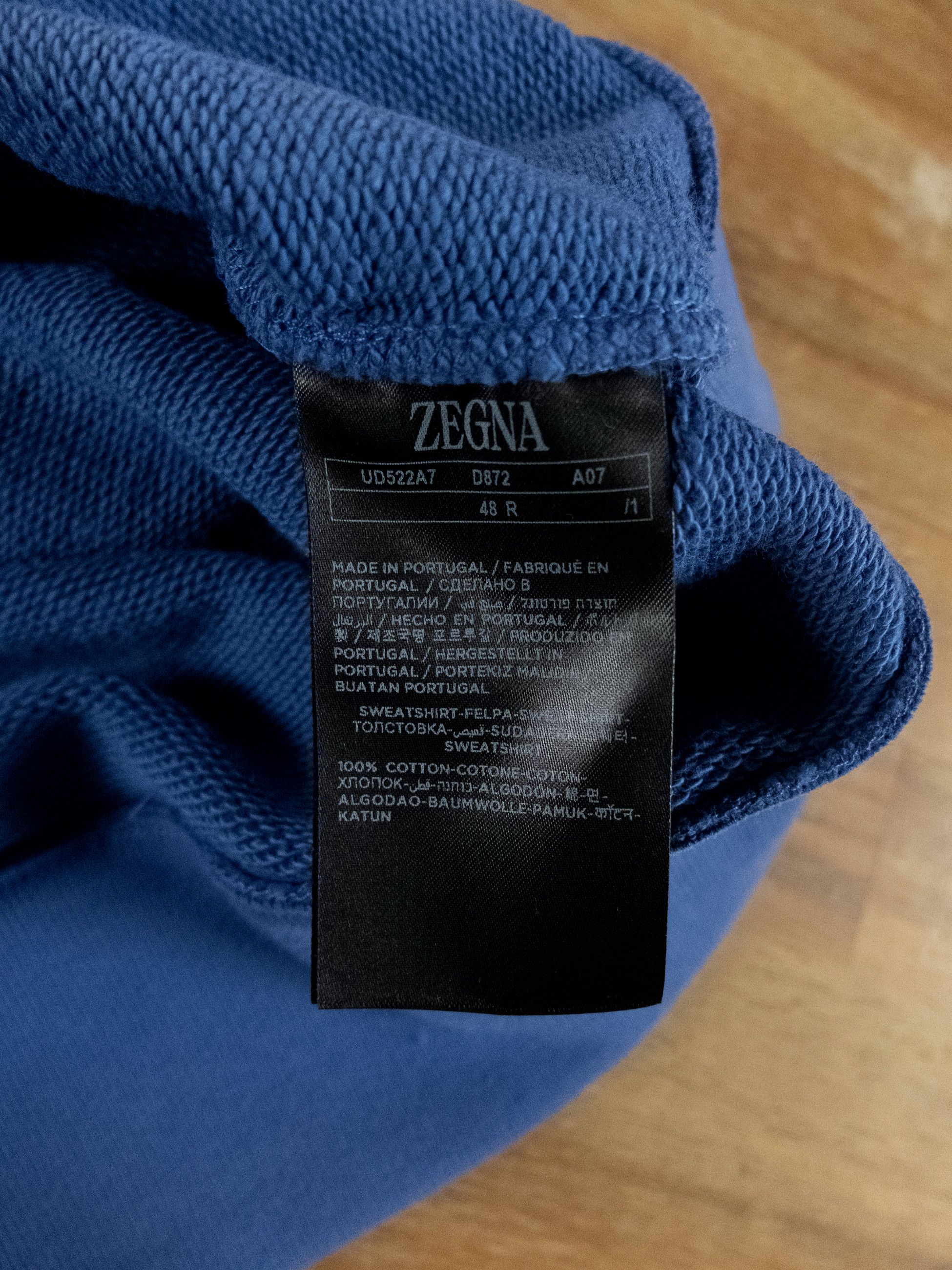 Ermenegildo Zegna ZEGNA blue regular fit sweatshirt Small Medium / 48 Size US M / EU 48-50 / 2 - 8 Thumbnail