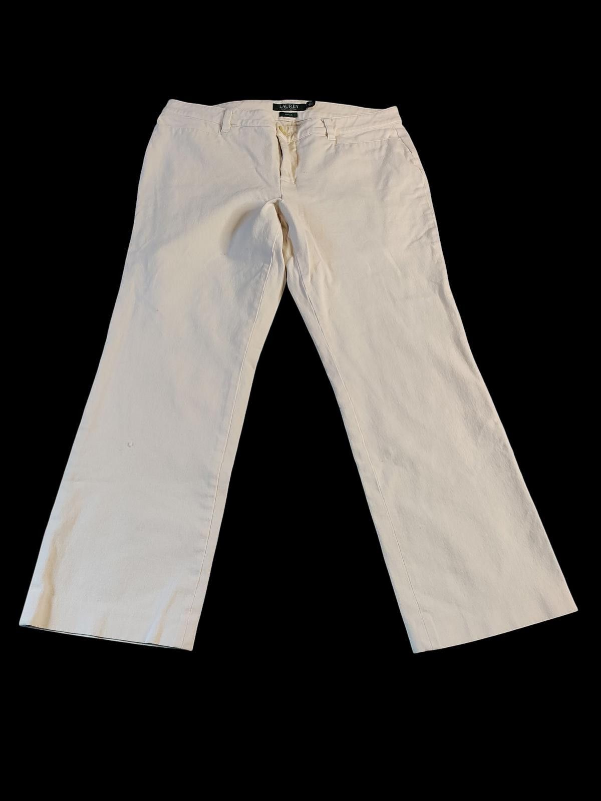 Lauren Ralph Lauren Lauren Ralph Lauren "adelle" Women's Casual Beige Pants Size 34" / US 12 / IT 48 - 3 Thumbnail