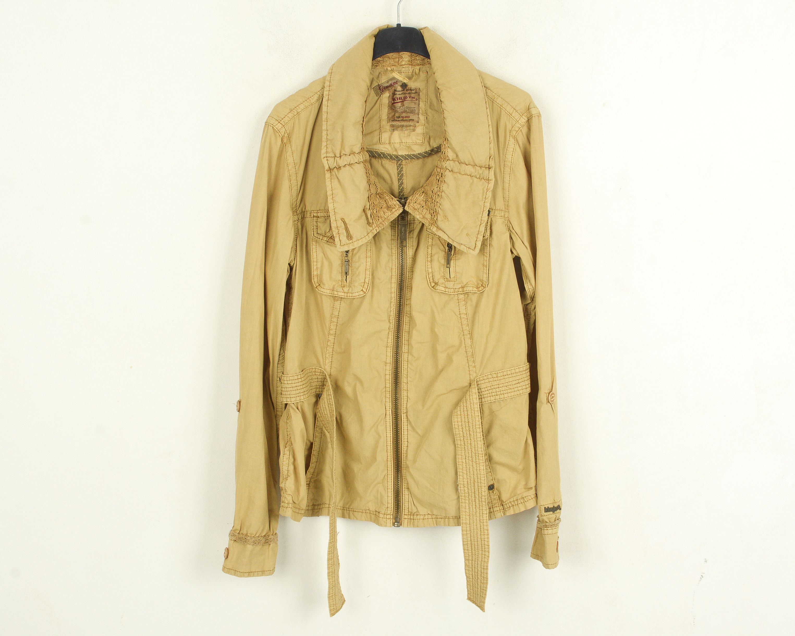 khujo MANDRA II Womens L Jacket Coat Mac Cotton Belted Trench Size L / US 10 / IT 46 - 1 Thumbnail