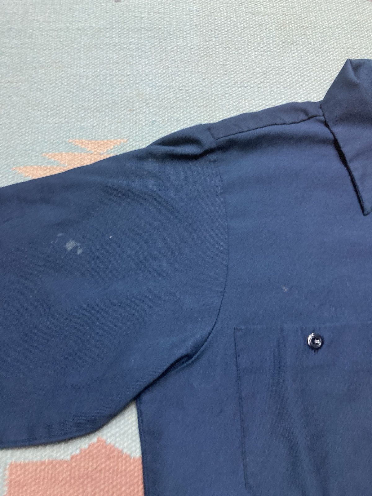 Red Kap × Vintage Vtg red kap work shirt navy blue paint distressed small Size US S / EU 44-46 / 1 - 5 Thumbnail