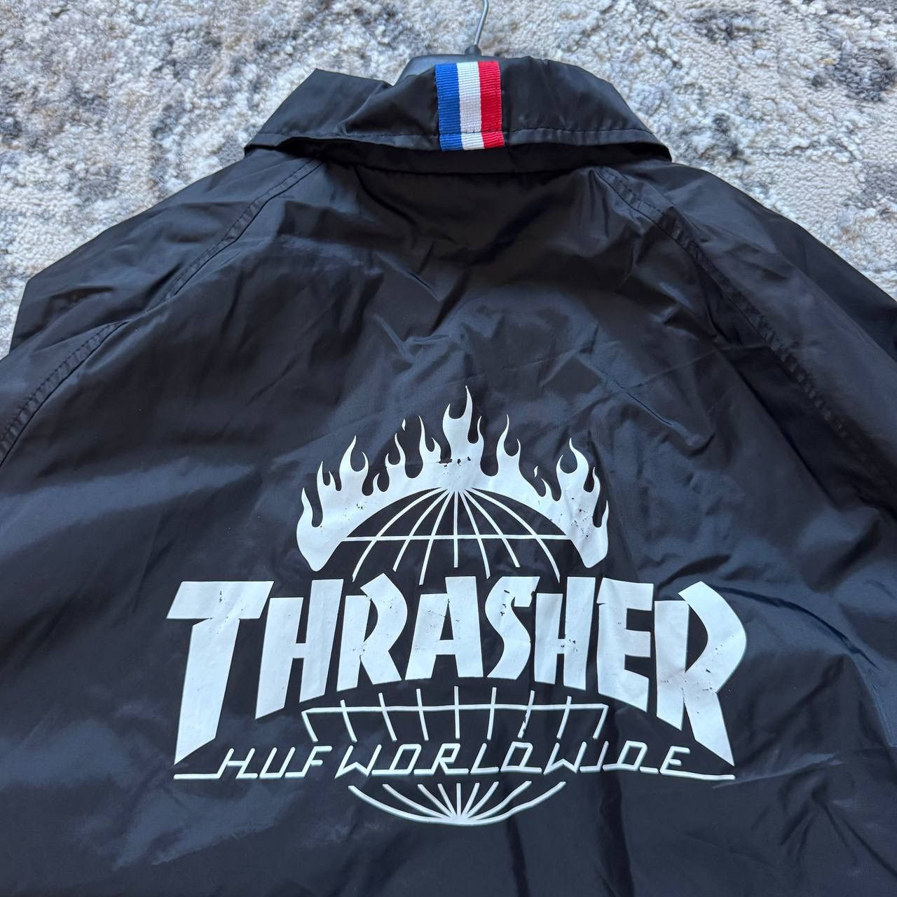 Huf × Thrasher Thrasher Huf Black Nylon Skate Coach Jacket Size US M / EU 48-50 / 2 - 5 Thumbnail