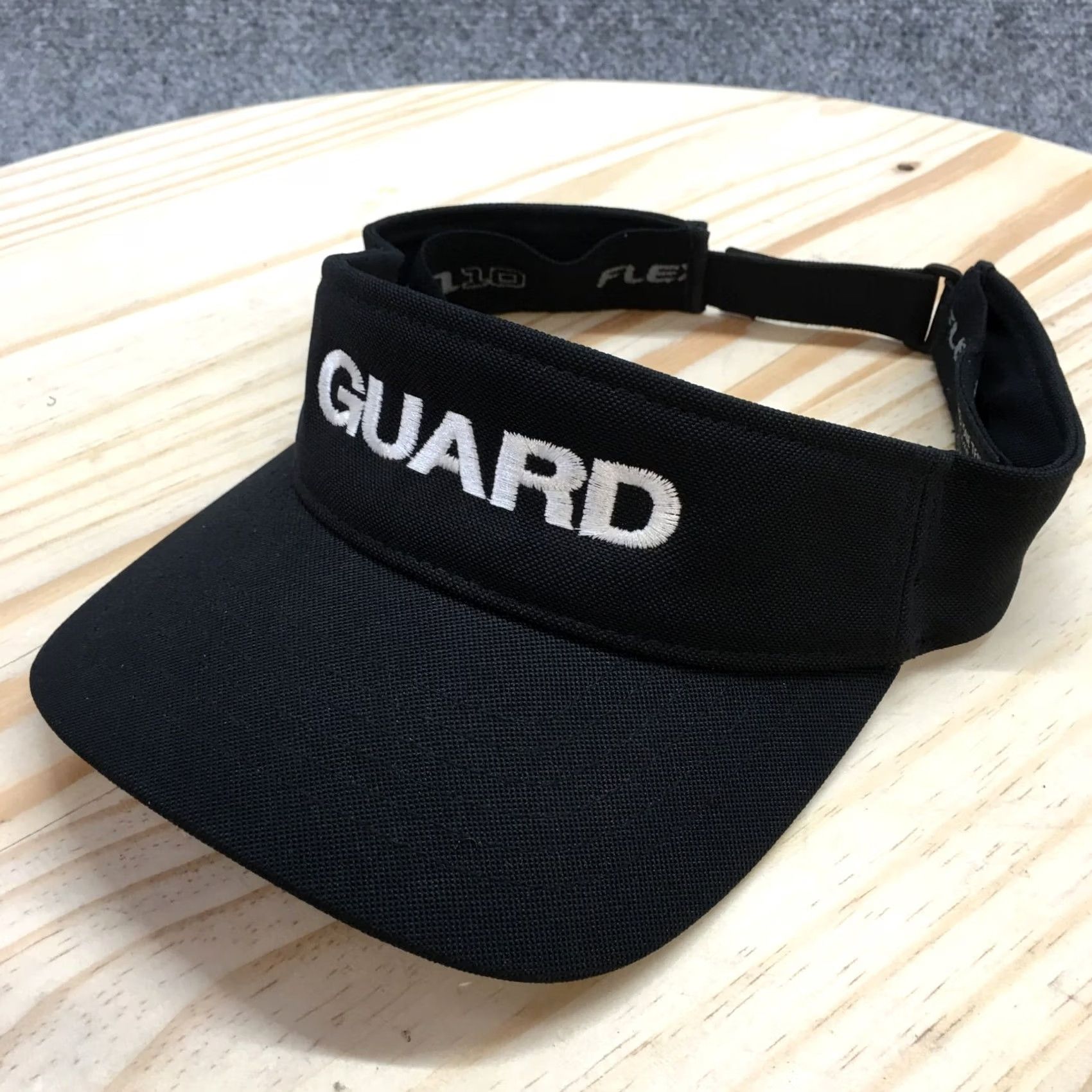 Vintage Guard Yupoong Visor Hat Men Black OS Adjustable Curved Brim Embroidered Logo Size ONE SIZE - 2 Thumbnail