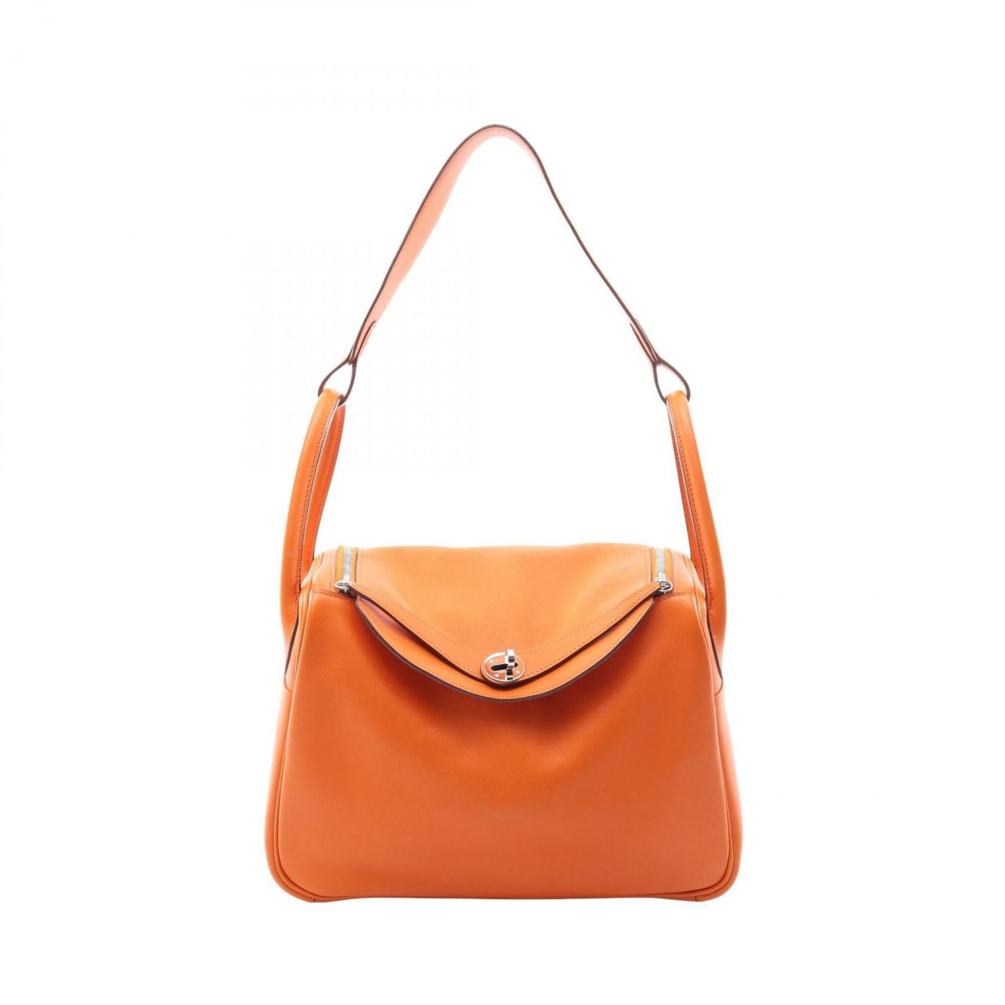 Hermes Hermes Lindy 30 Shoulder Bag/Handbag, Veau Swift Leather, Women's, Orange Size ONE SIZE - 1 Thumbnail