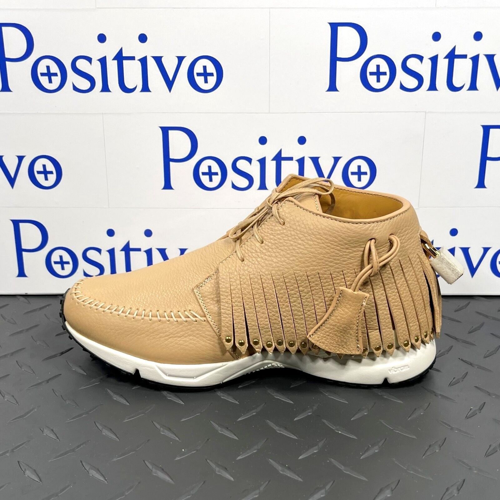 image of Buscemi Gladiator Camel/white Leather Sneakers Us 7 Eu 37, Women's