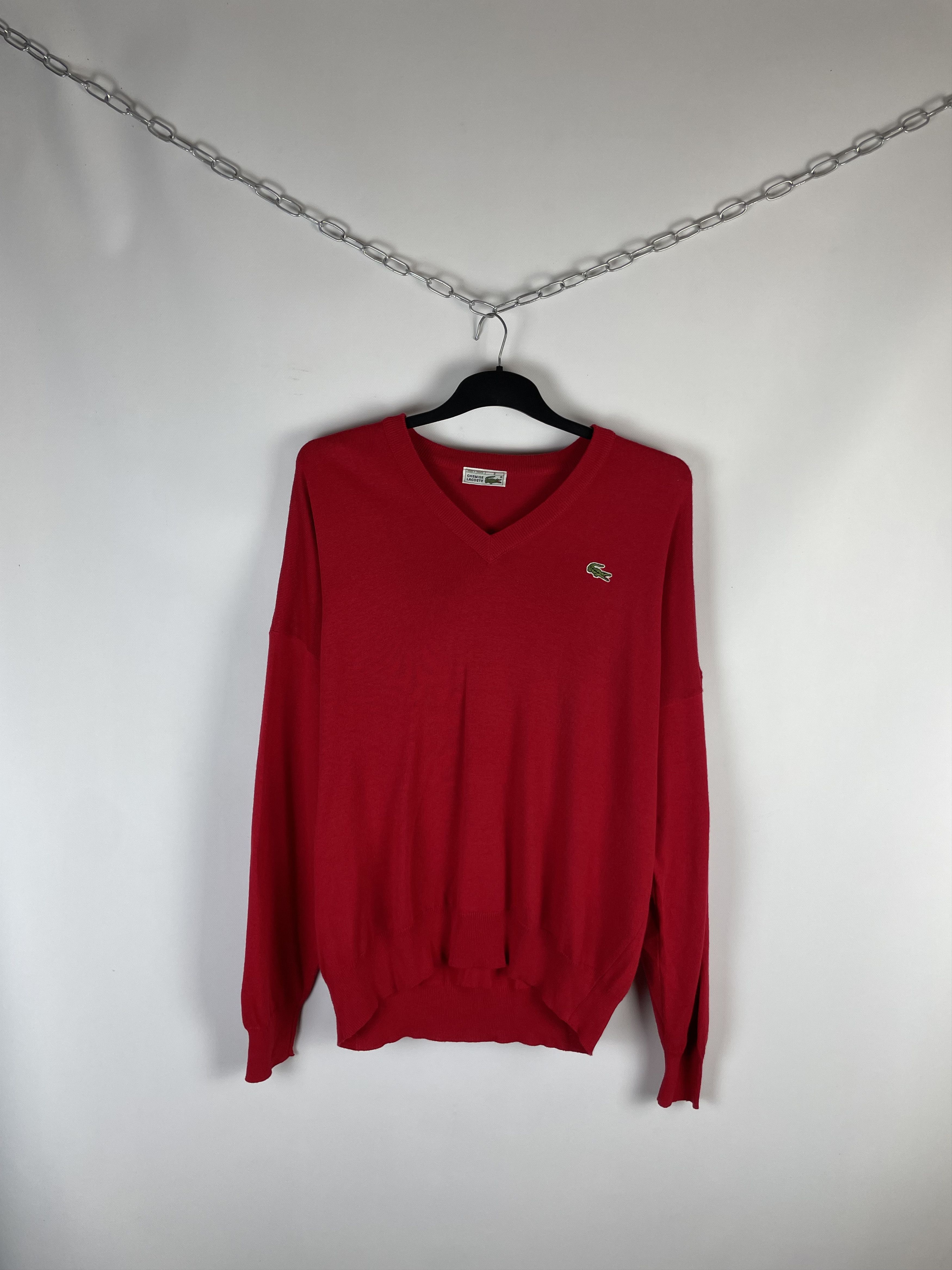 Lacoste × Vintage Lacoste Vintage Check Knit Sweater Size US XL / EU 56 / 4 - 1 Thumbnail