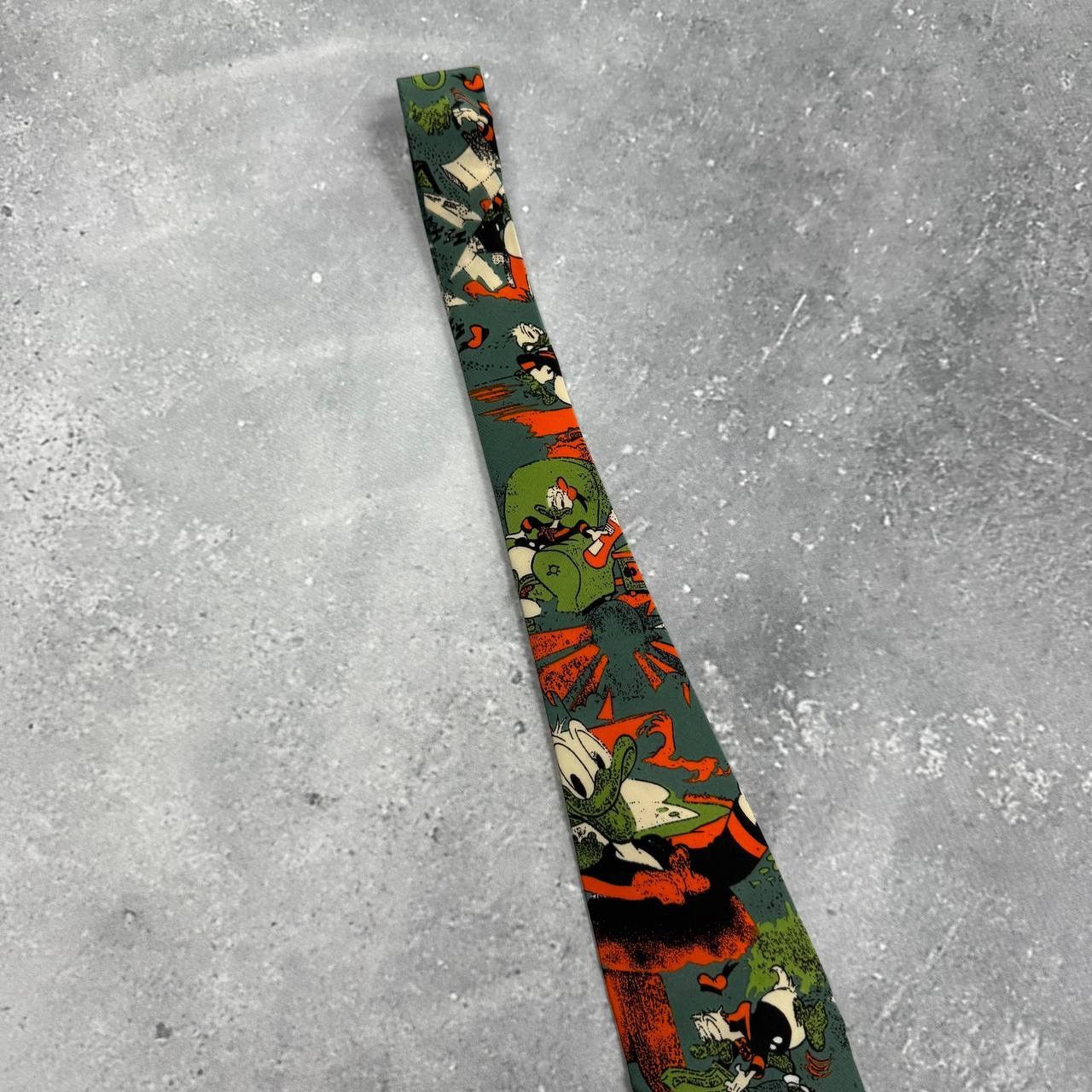 Disney Vintage 90s The Disney The Rack DuckTales Silk Tie Green Size ONE SIZE - 3 Thumbnail