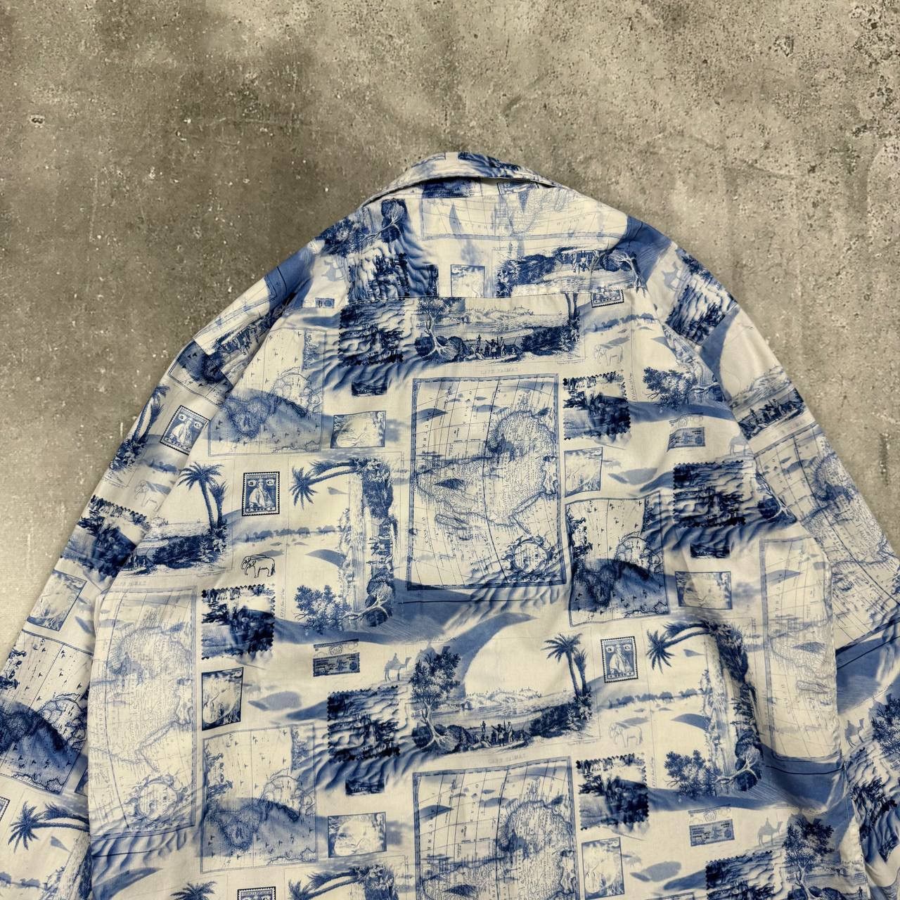 Other BRULI Swiss Made Geography Print Button-Up LS Collar Shirt Size 40R - 21 Thumbnail