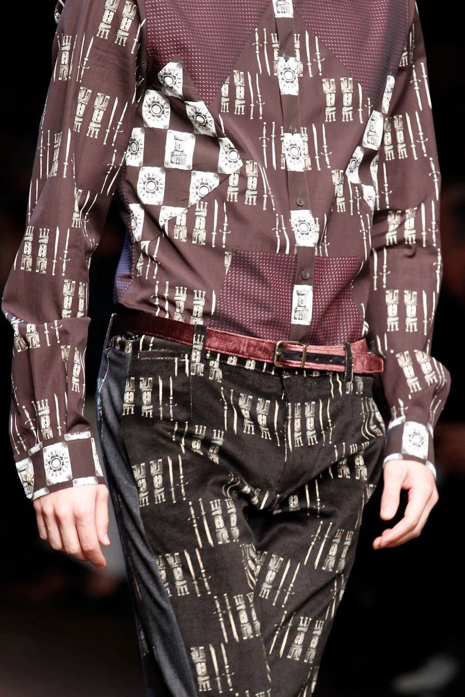 Dolce & Gabbana DG Sword & Castle Paneled Slim Trousers 46/50 Size US 30 / EU 46 - 9 Thumbnail