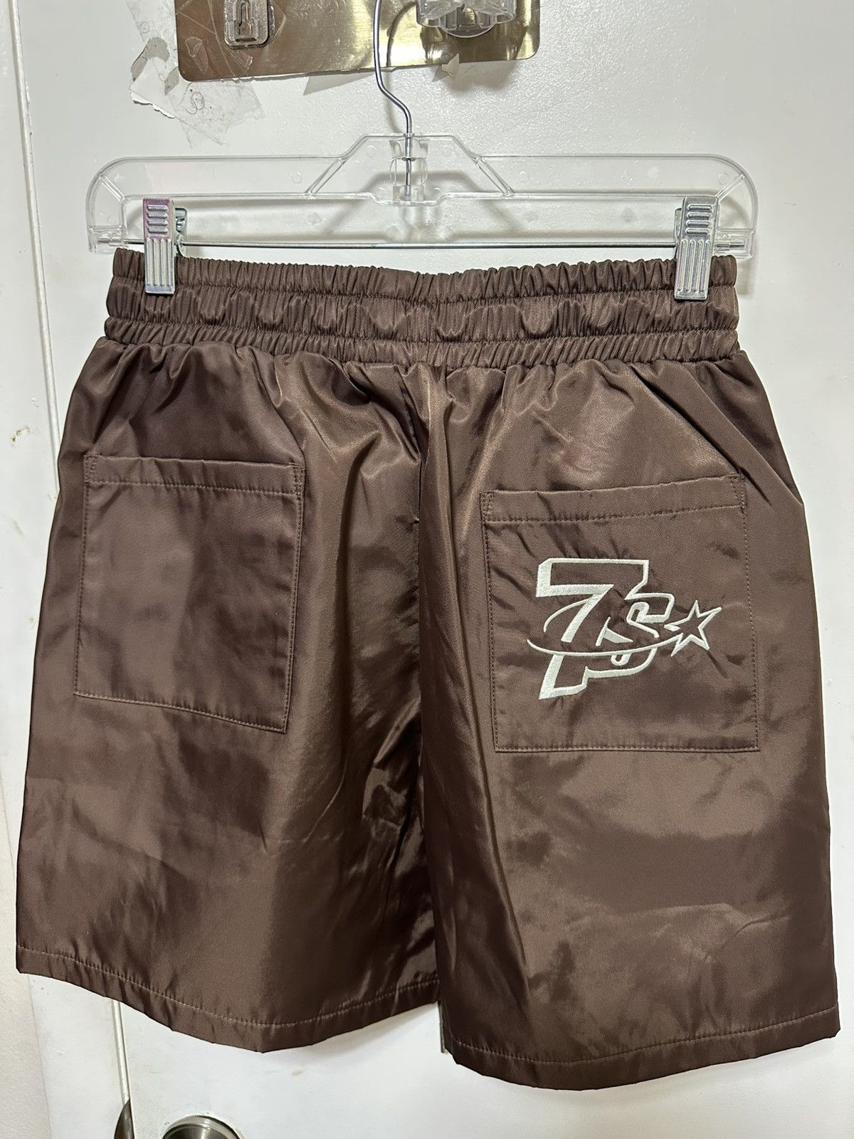 TRIPLE SEVENS Triple Sevens Brown Nylon Button Shorts Size US 28 / EU 44 - 4 Thumbnail