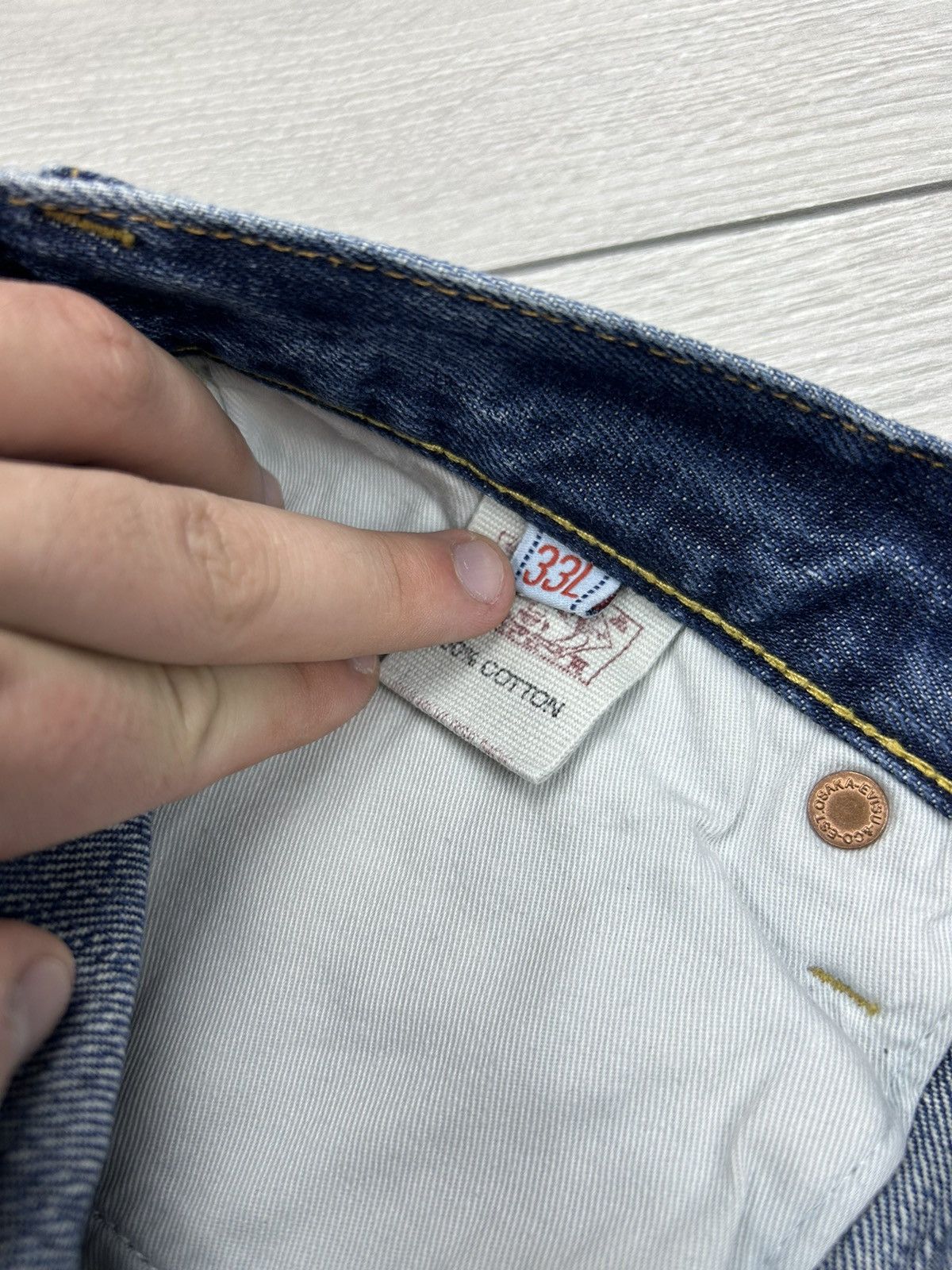Japanese Brand × Vintage Evisu Vintage denim jeans size 33 Size US 33 - 7 Thumbnail