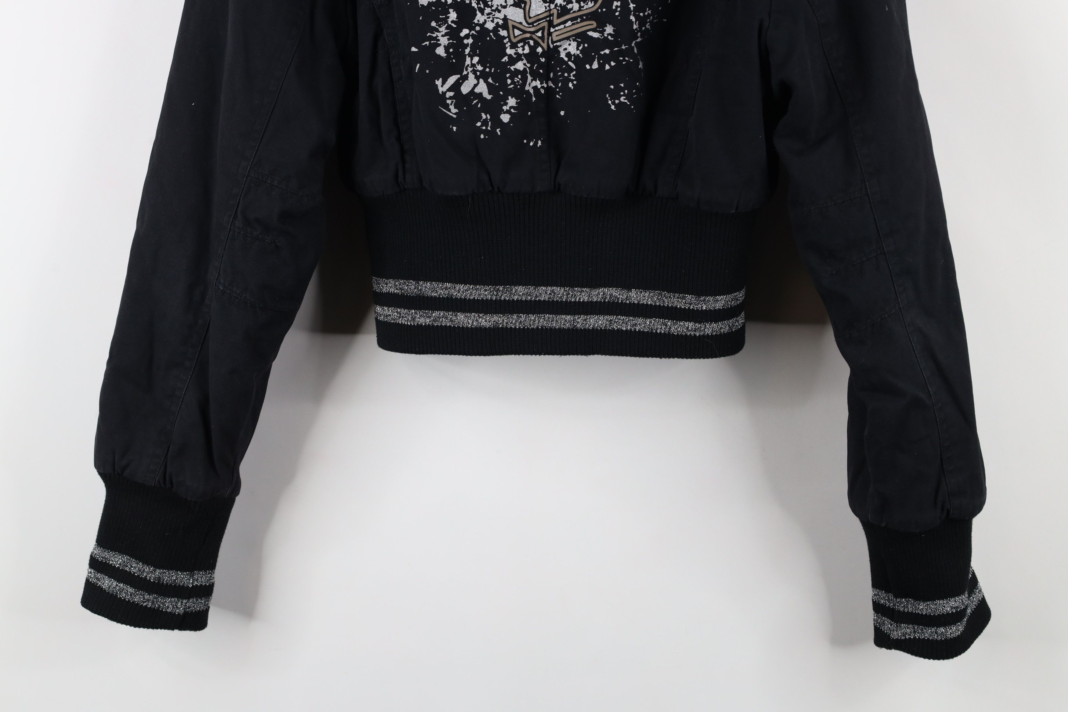 Playboy × Vintage Vintage 90s Y2K Playboy Fit Striped Bunny Full Zip Jacket Size 30 - 14 Thumbnail