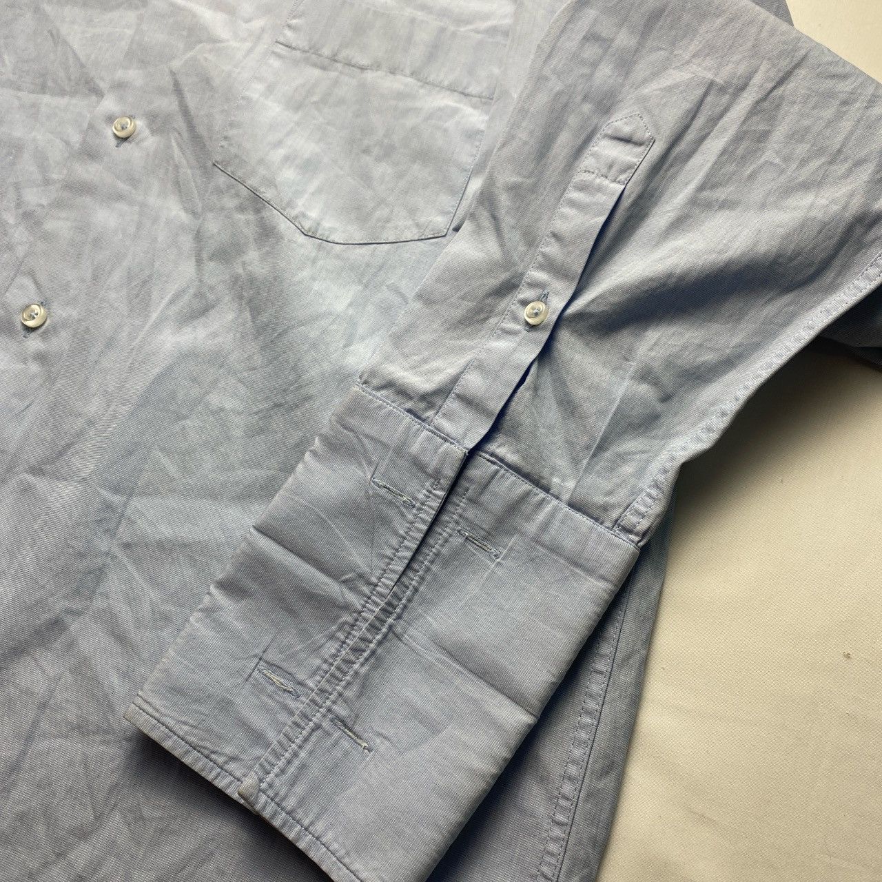 Christian Dior Monsieur Christian Dior Vintage Blue Button-Up (Pre-2000s, Archival) Size 38R - 3 Thumbnail